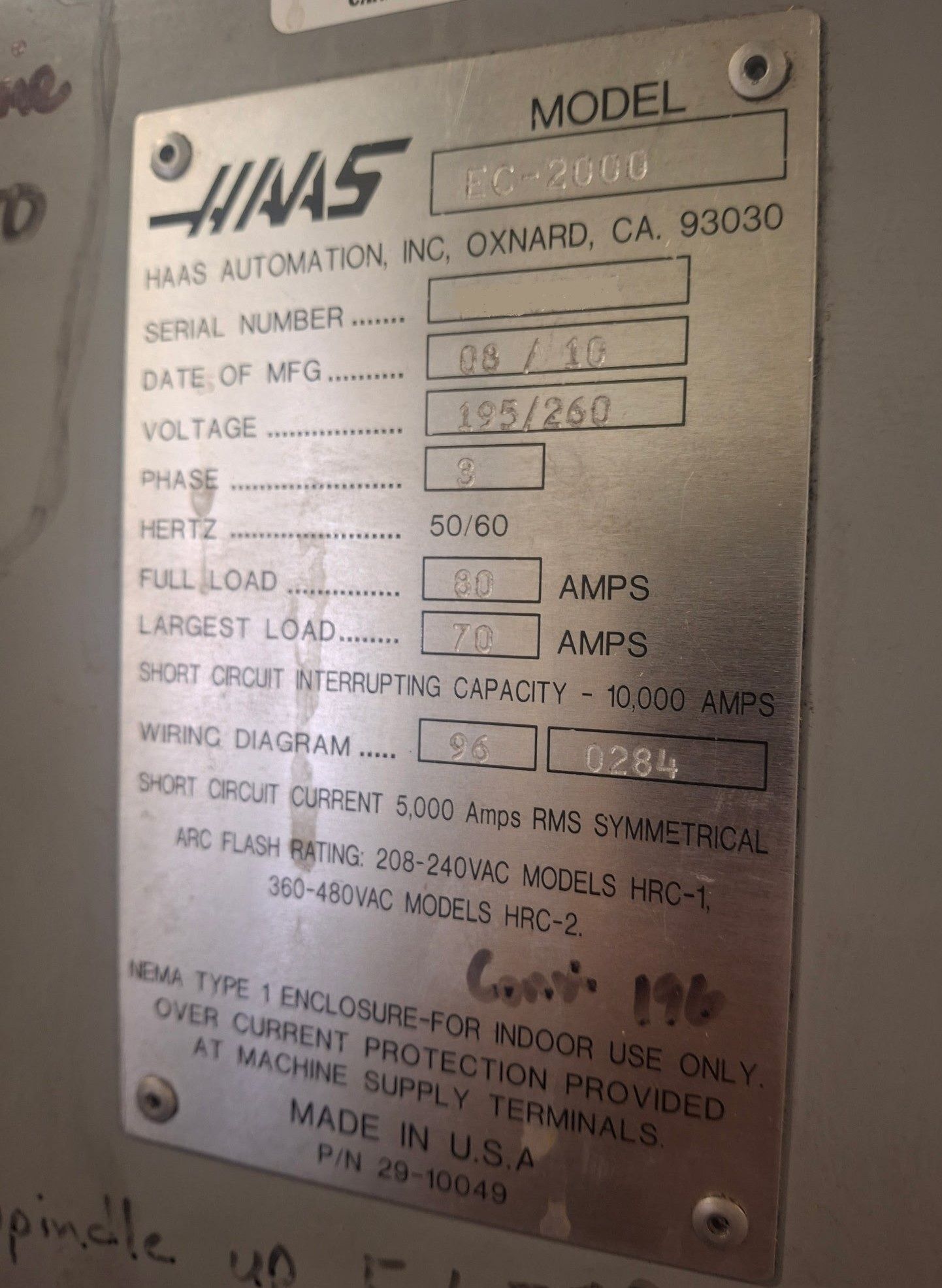 Haas EC-2000 CNC Horizontal Machining Center - 4th Axis Mill 7