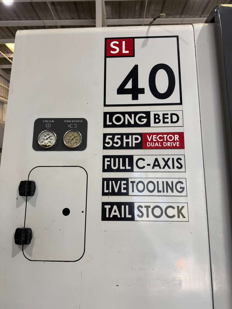 Haas SL-40L CNC Turning Center - C Axis Live Tooling, Steady Rest, Long Bed Lathe 3