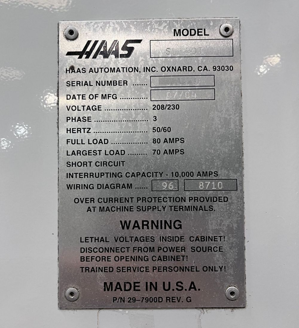 Haas SL-40T CNC Turning Center - Lathe 15