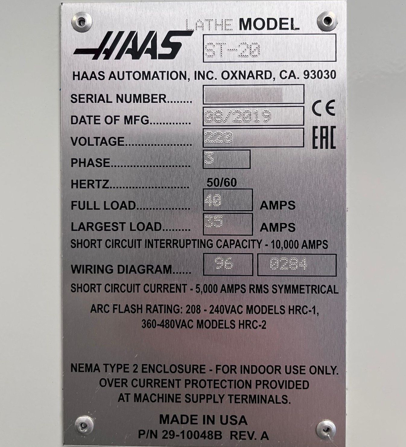 Haas ST-20 CNC Turning Center - 2019 20