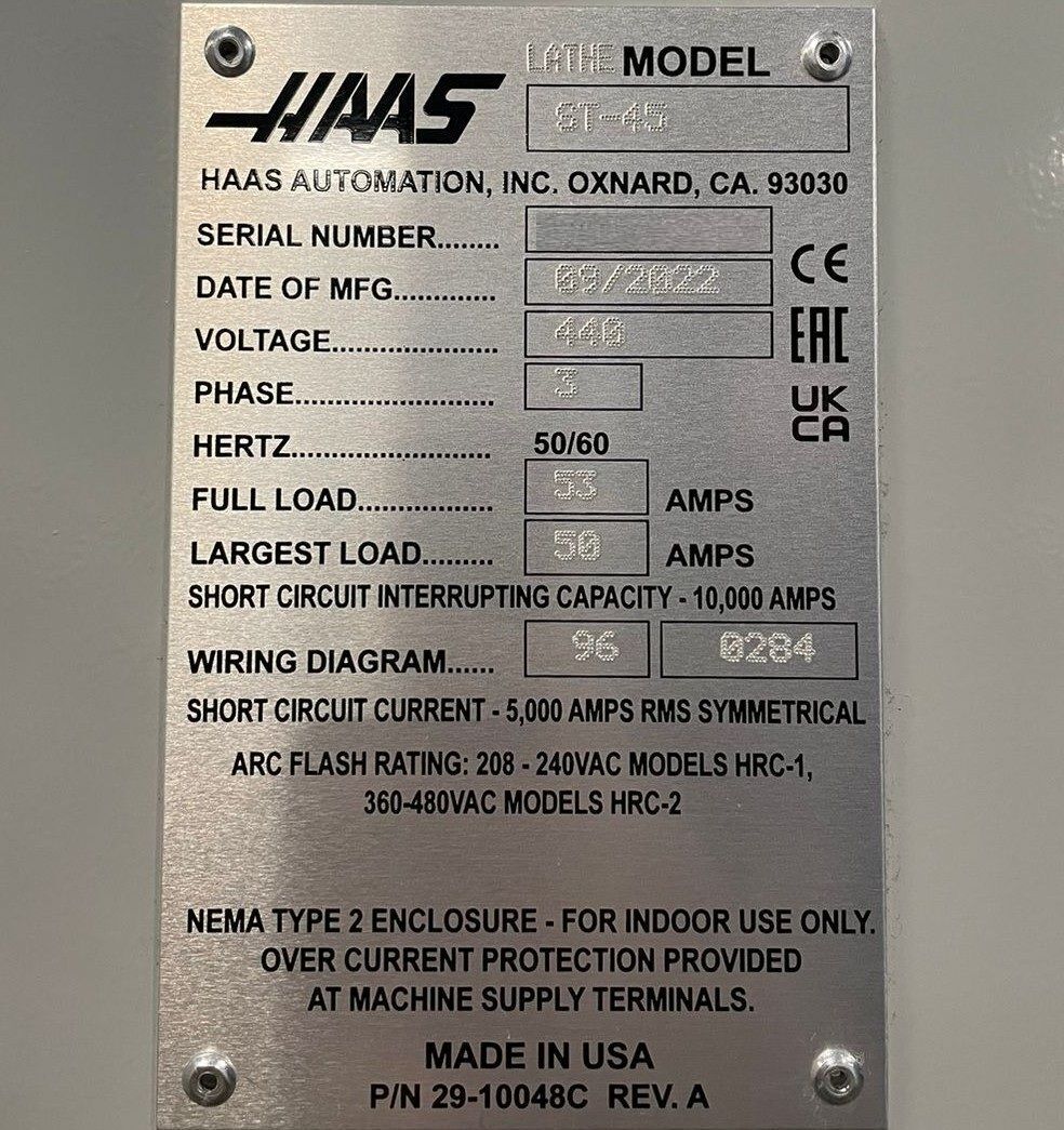Haas ST-45 CNC Turning Center - 2022 26