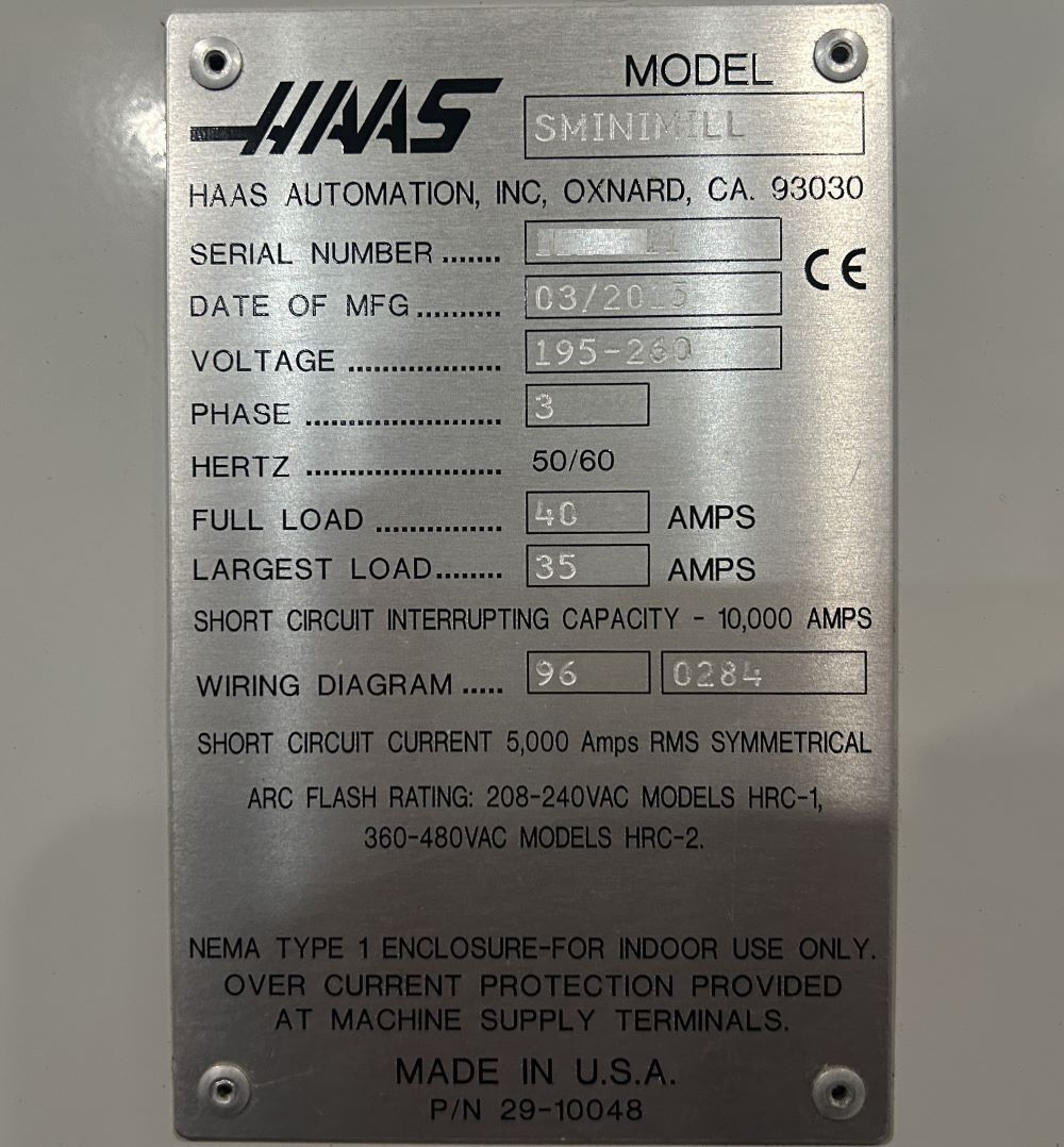 Haas Super Mini Mill CNC Vertical Machining Center 12