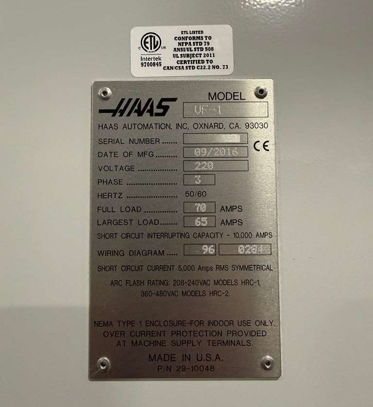 Haas VF-1 CNC Vertical Machining Center - 2016 Mill 18