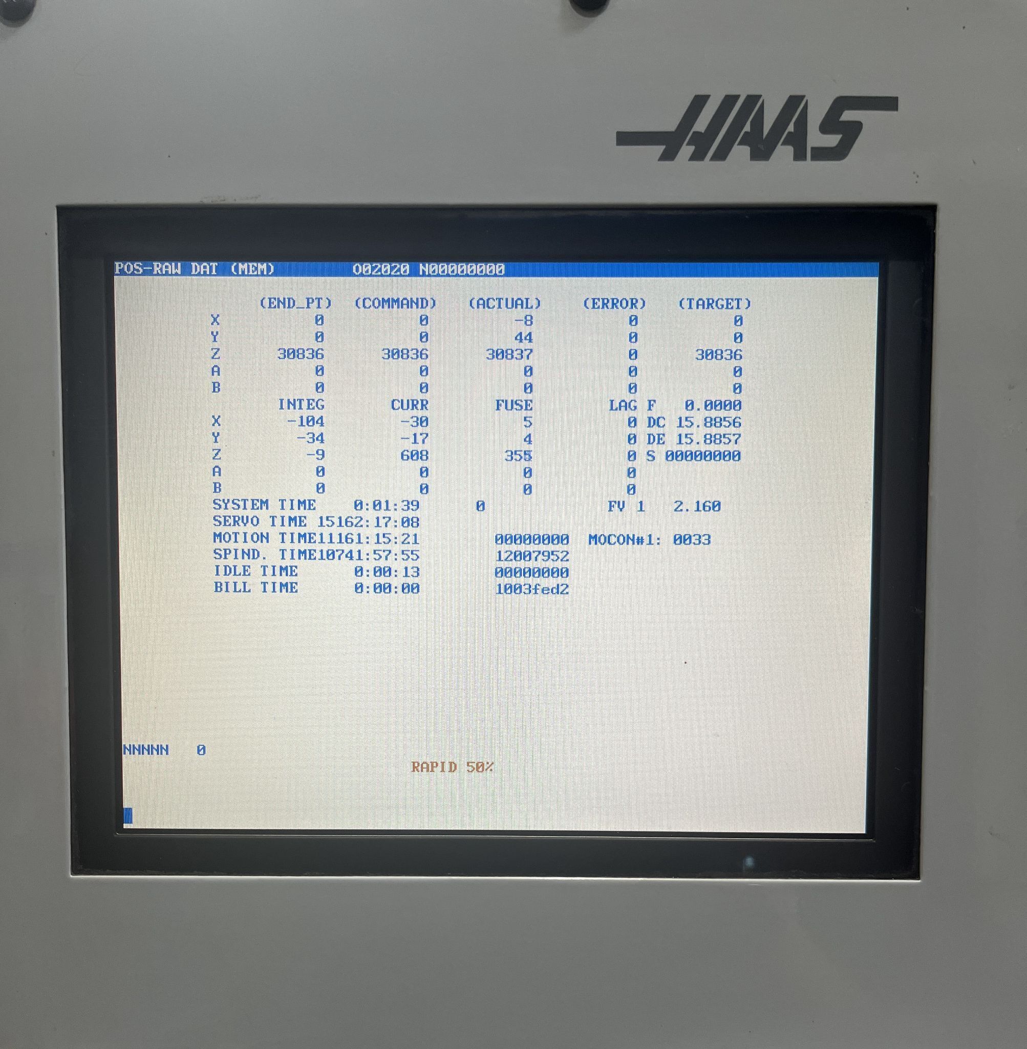Haas VF-2D CNC Vertical Machining Center - 4th Axis Ready Mill 4