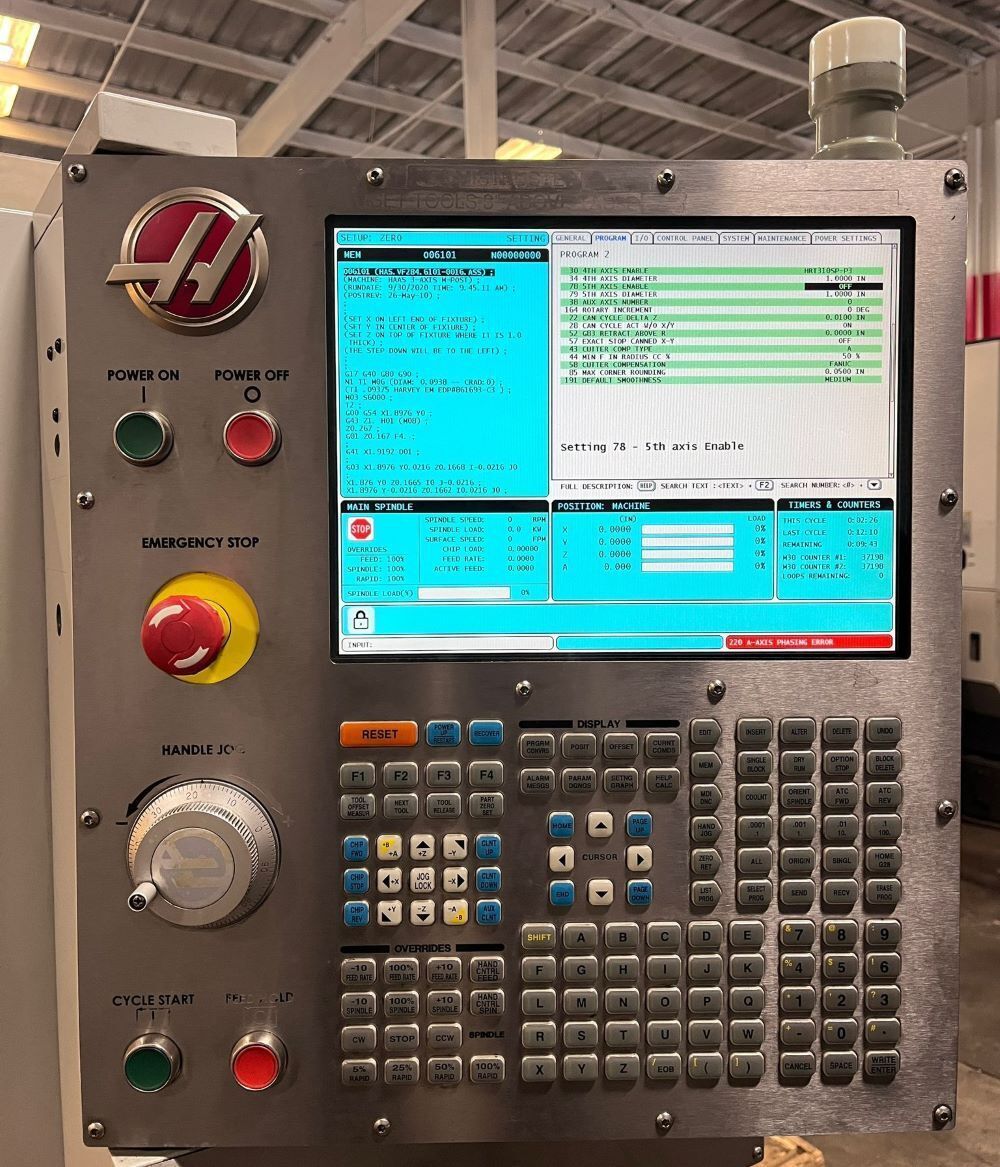 miページ Haas VF-2SS CNC Vertical Machining Center - 5th Axis Ready Mill