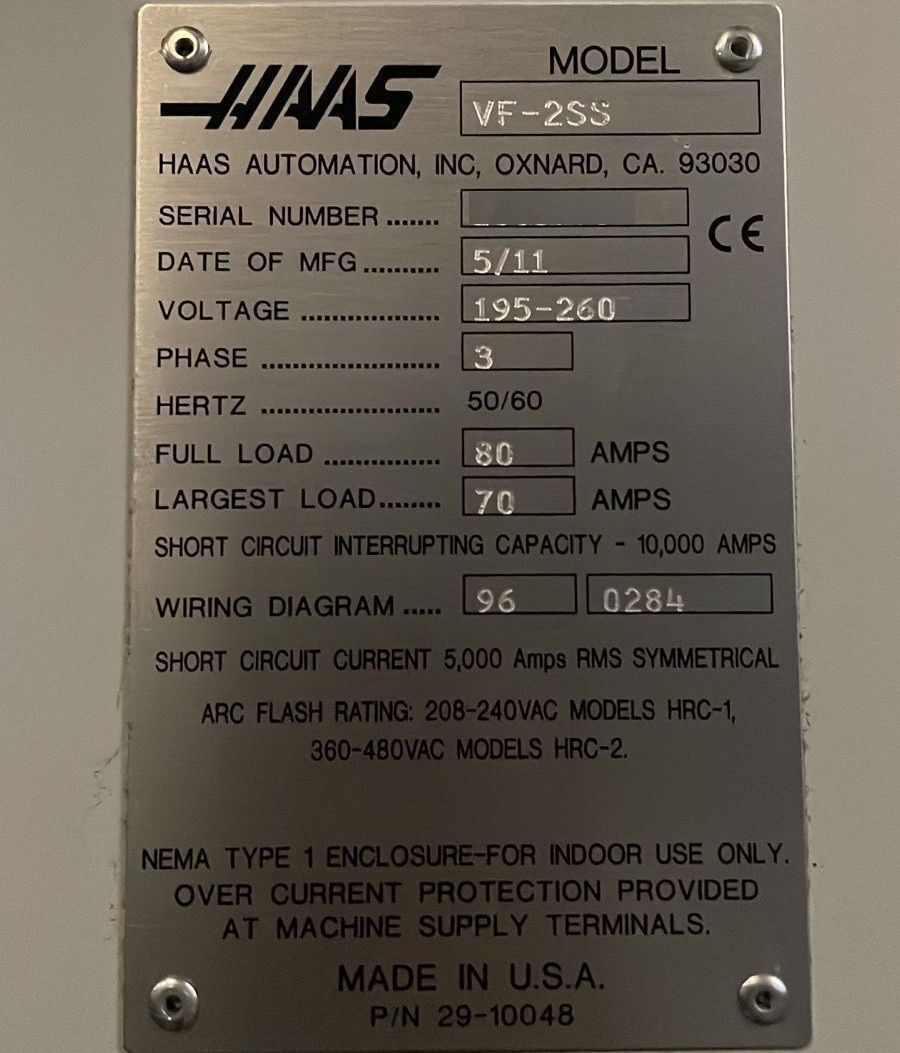 Haas VF-2SS CNC Vertical Machining Center - Mill 22