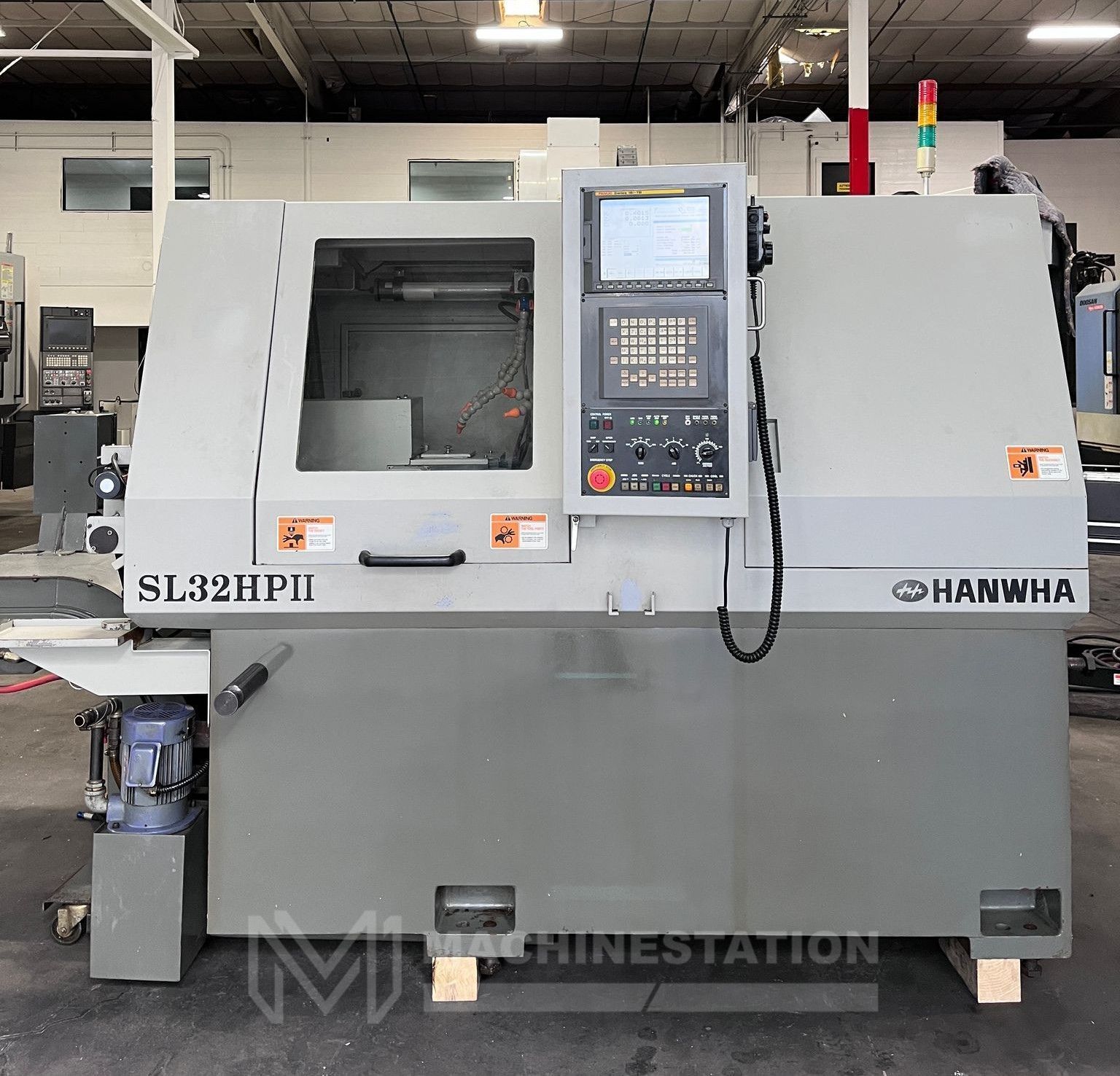Hanwha SL32HPII CNC Swiss Type Automatic Lathe - Bar Feeder 0