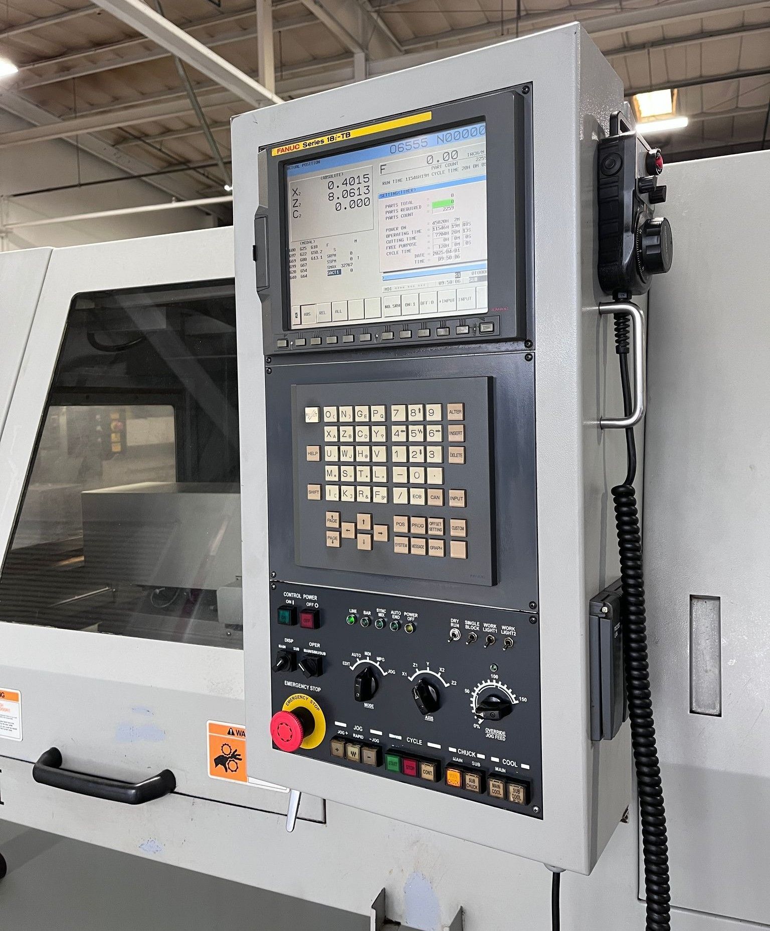 Hanwha SL32HPII CNC Swiss Type Automatic Lathe - Bar Feeder 3