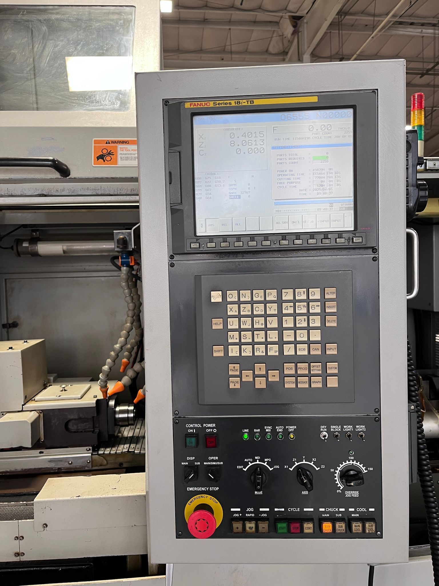 Hanwha SL32HPII CNC Swiss Type Automatic Lathe - Bar Feeder 4