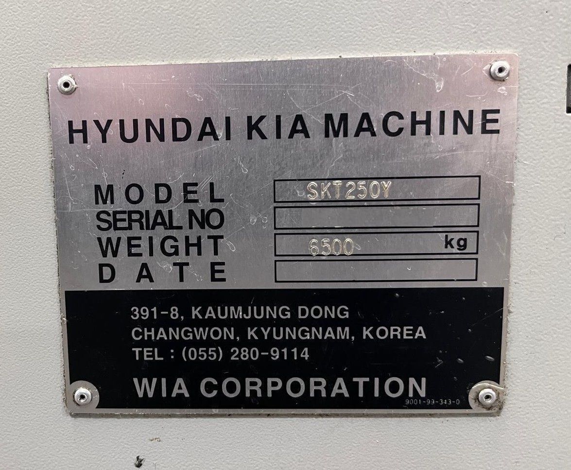 Hyundai Kia SKT-250Y CNC Turn Mill Center - Y Axis Lathe 12