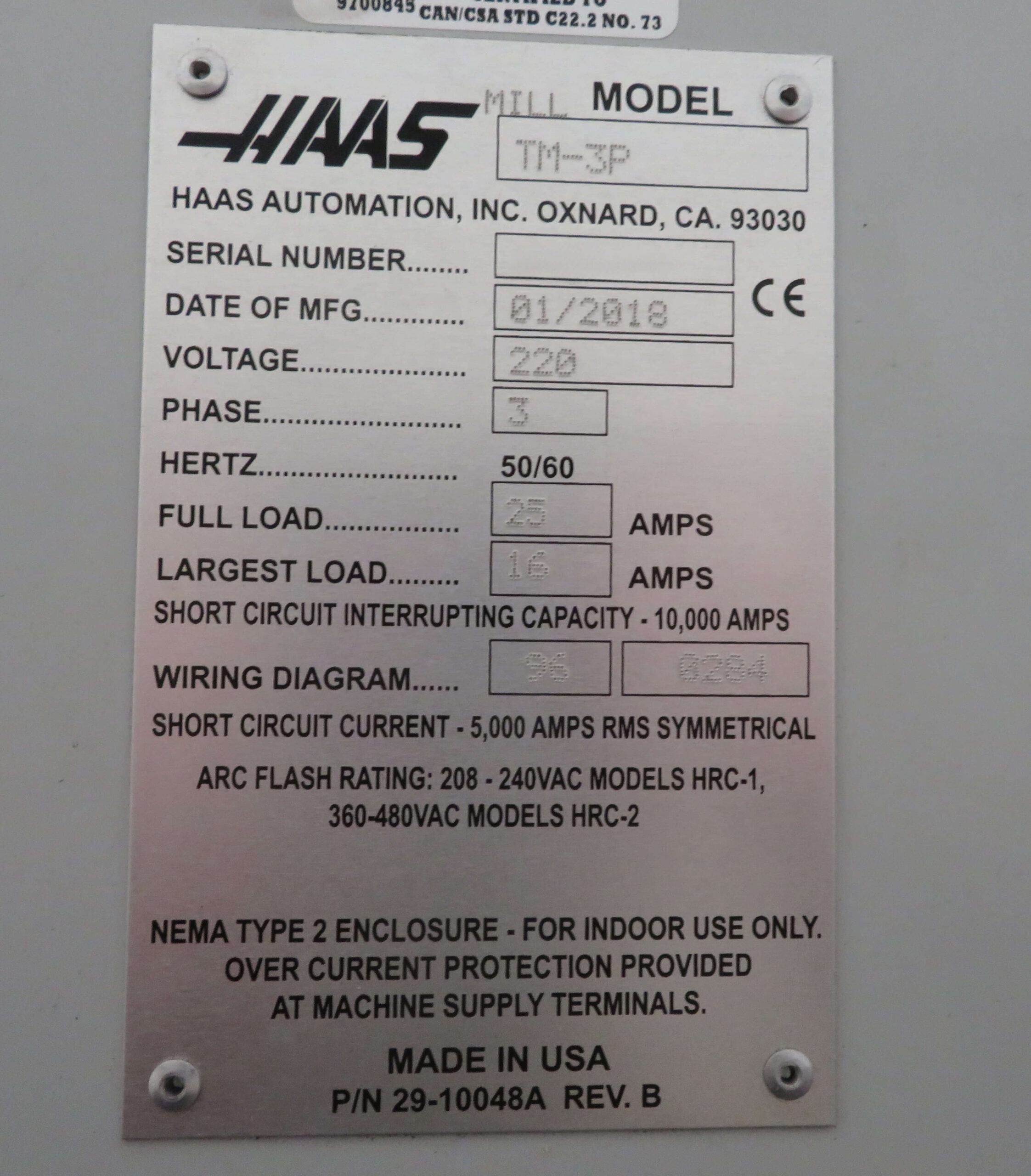 Haas TM 3P 3
