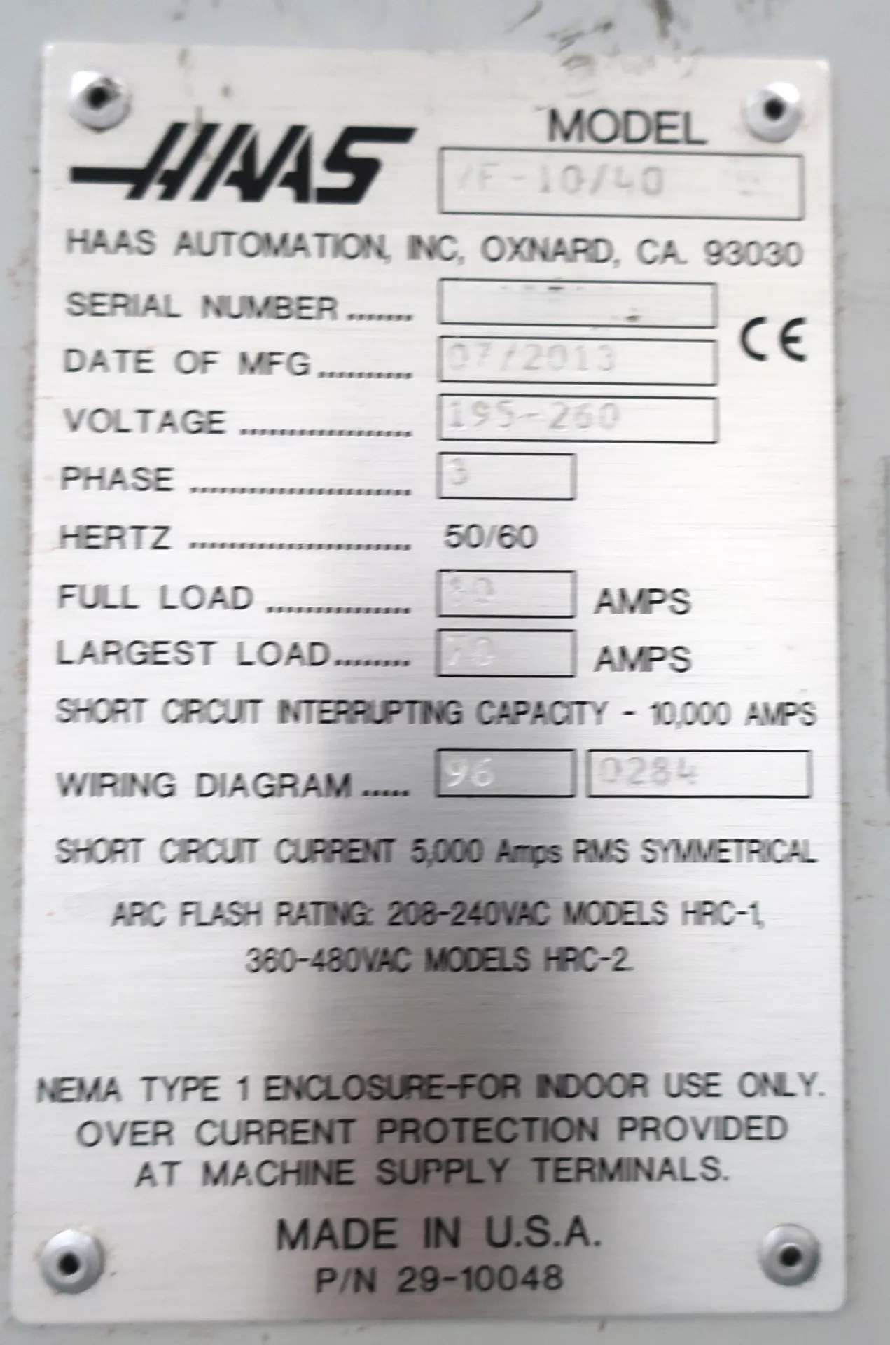 Haas VF 10 40 6