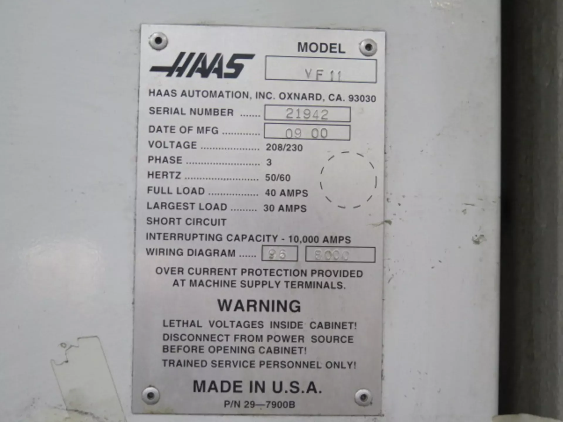 HAAS VF-11 CNC Vertical Machining Centers 1