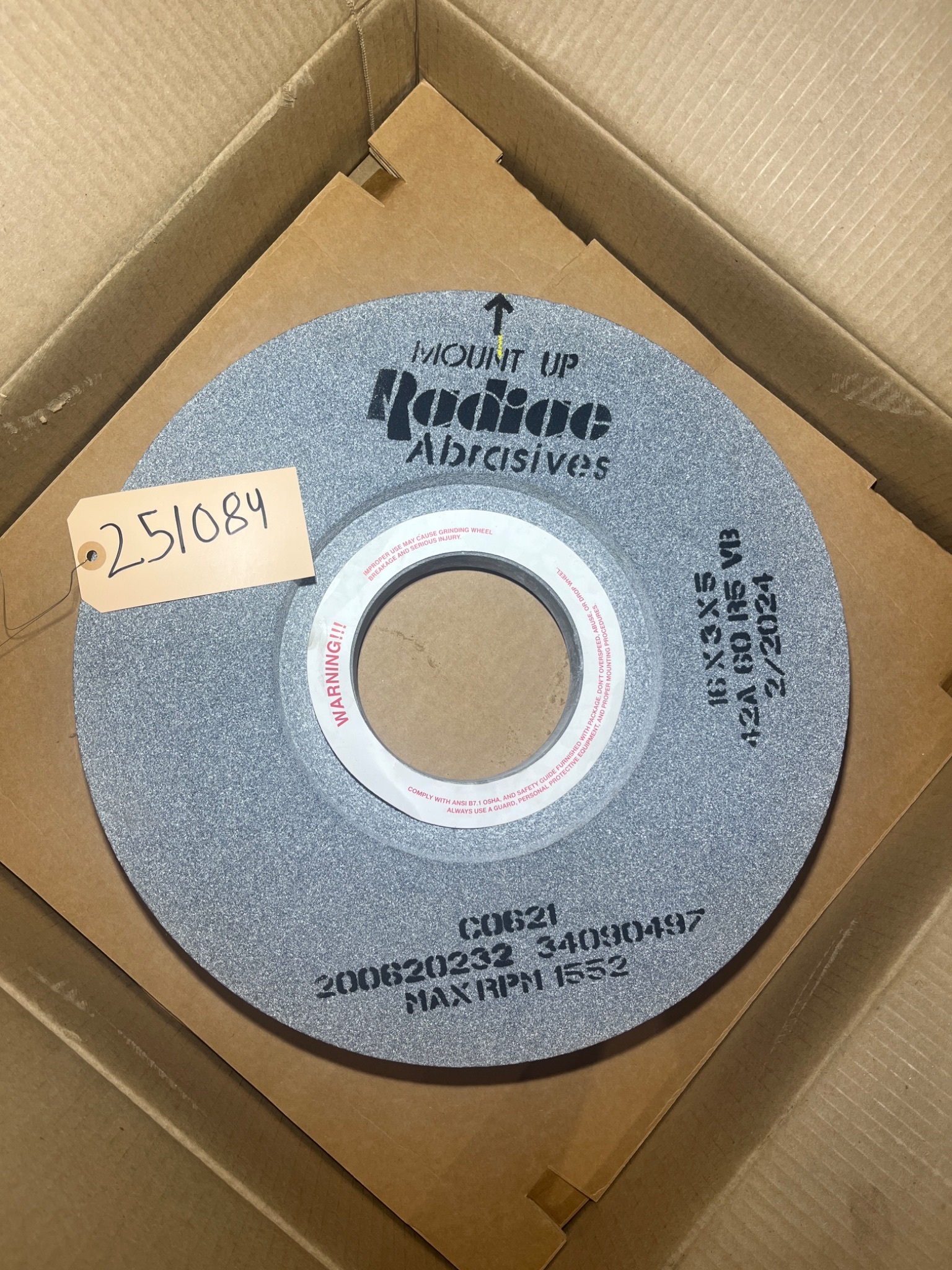 Radiac 16X3X5 Grinding Wheel 42A 60 R5 VB 0