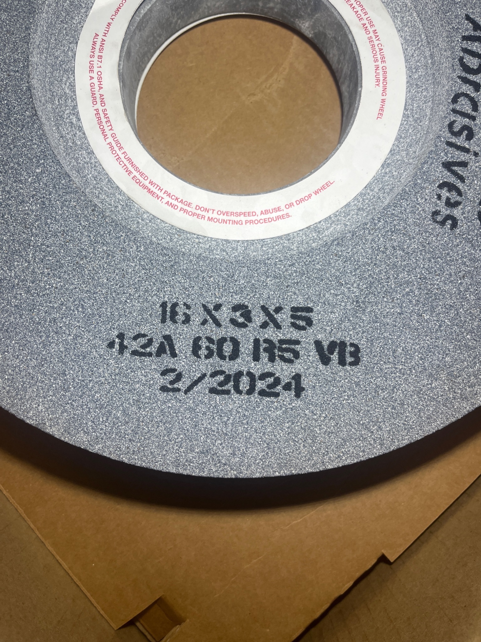 Radiac 16X3X5 Grinding Wheel 42A 60 R5 VB 1