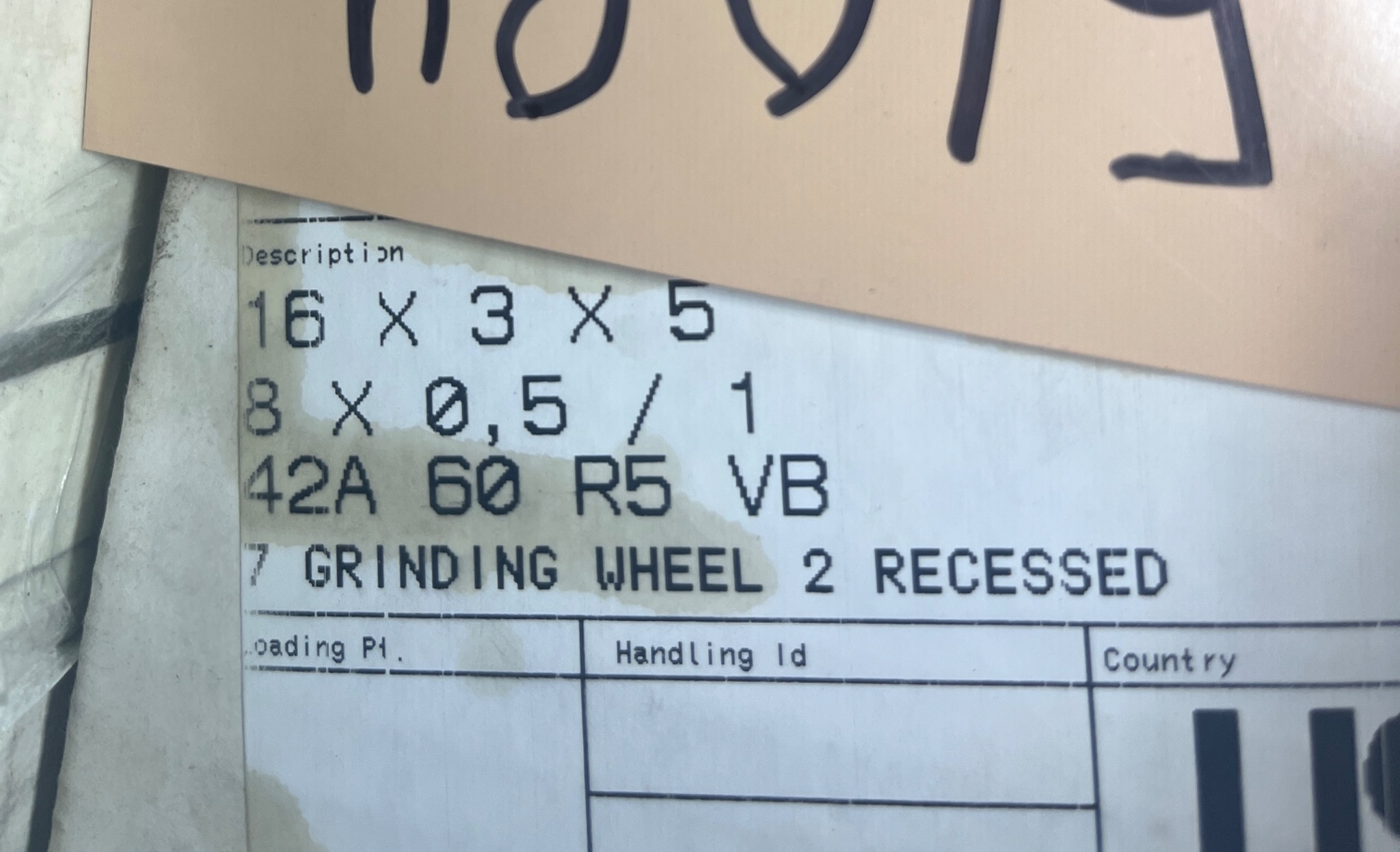 Radiac 16X3X5 Grinding Wheel 42A 60 R5 VB 3