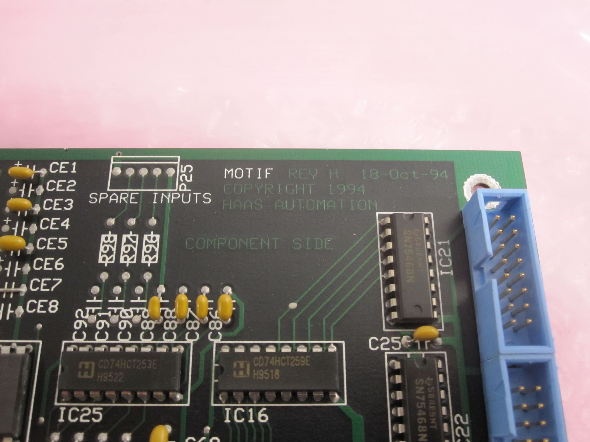 HAAS MOTIF REV H 2993 CIRCUIT BOARD 4 Axis XYZA VF-4 I/O 2