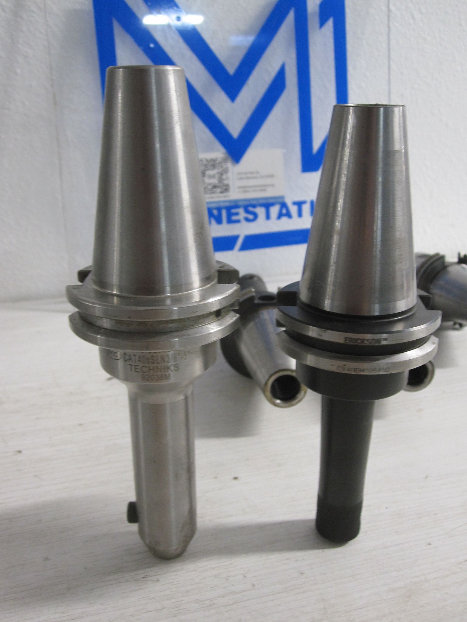 5x Lot of 5 CAT40 CT40 CAT 40 Weldon Flat End Mill Holders Tool Solid SYIC 3