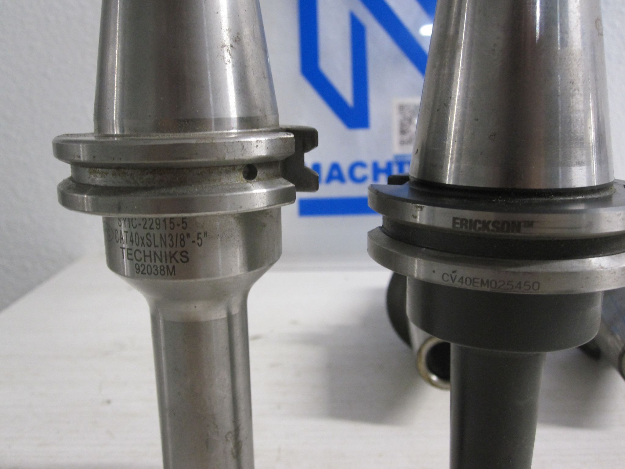 5x Lot of 5 CAT40 CT40 CAT 40 Weldon Flat End Mill Holders Tool Solid SYIC 4