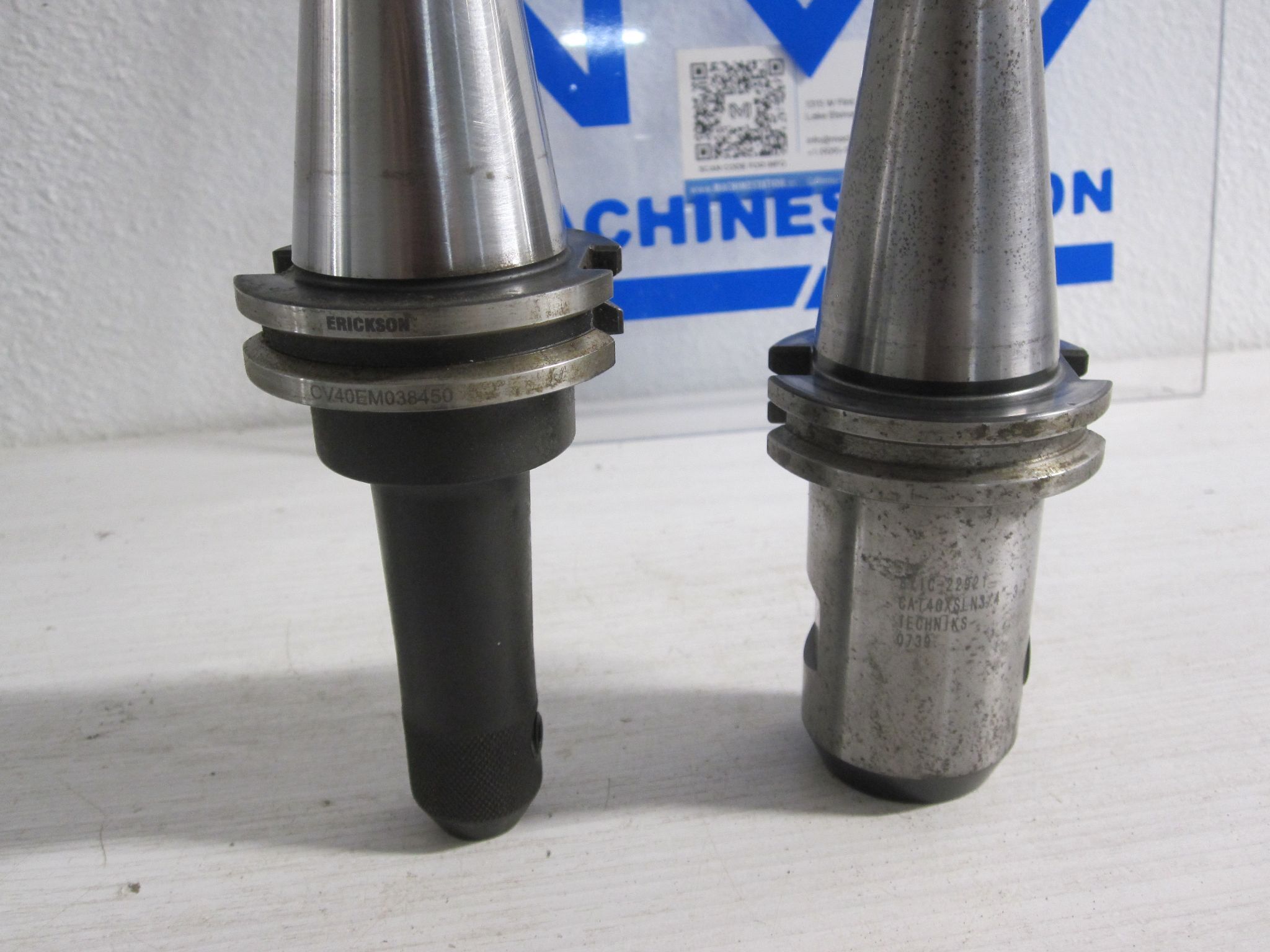 5x Lot of 5 CAT40 CT40 CAT 40 Weldon Flat End Mill Holders Tool Solid SYIC 5