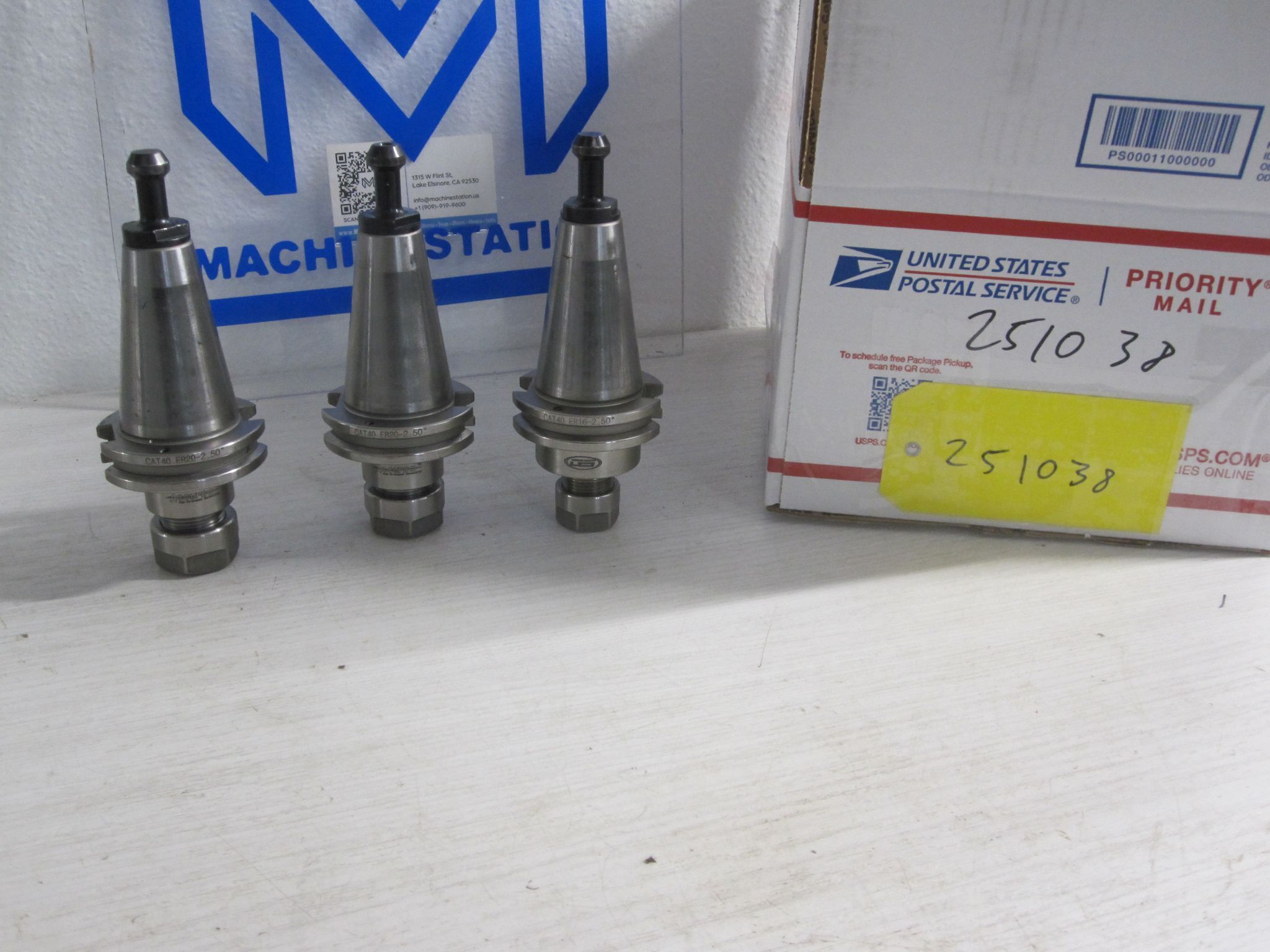 3x CAT40 CT40 CAT 40 Tool Holders ER20 ER16 GS Accupro YCM FX380A 7