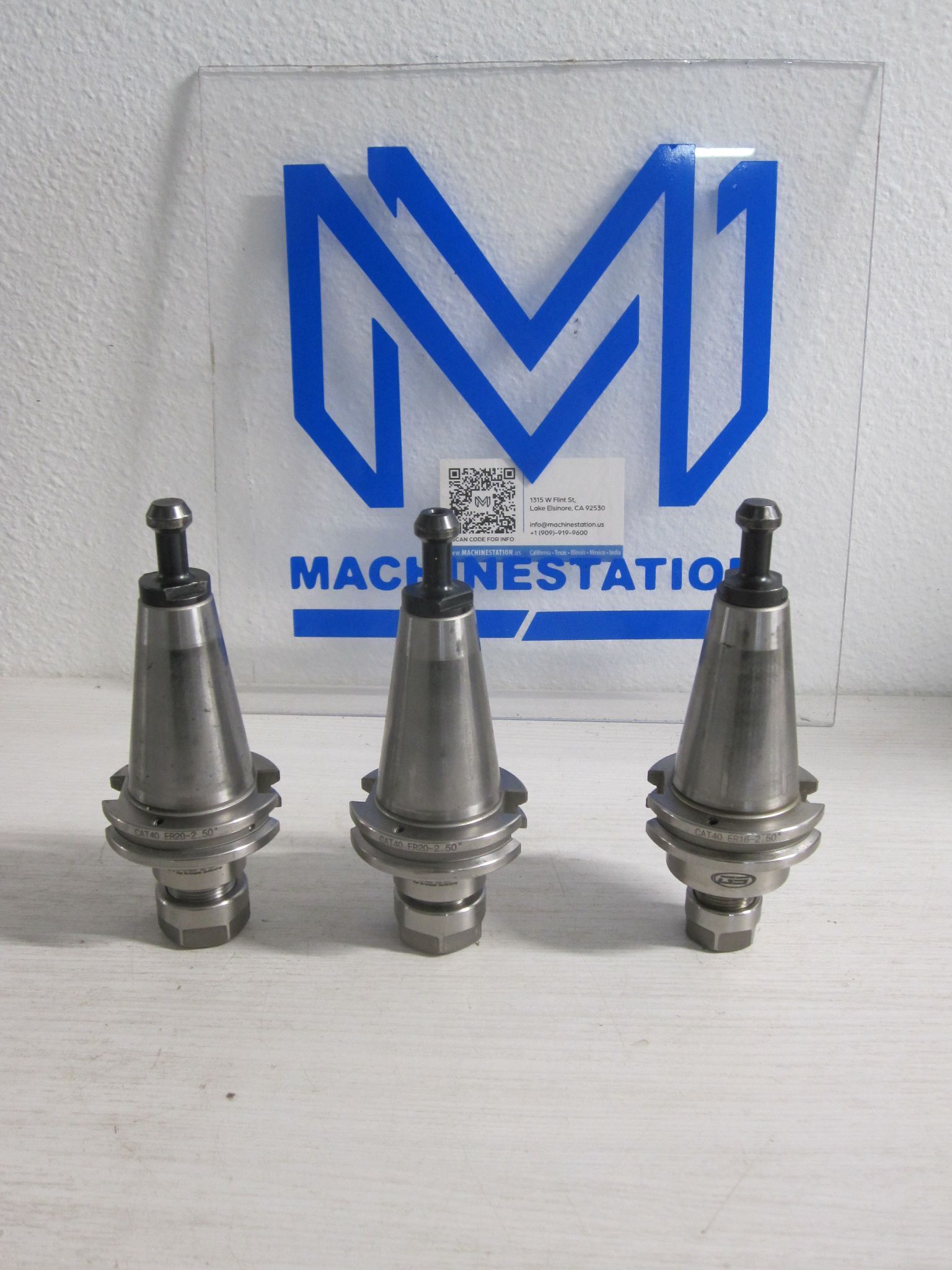 3x CAT40 CT40 CAT 40 Tool Holders ER20 ER16 GS Accupro YCM FX380A 0