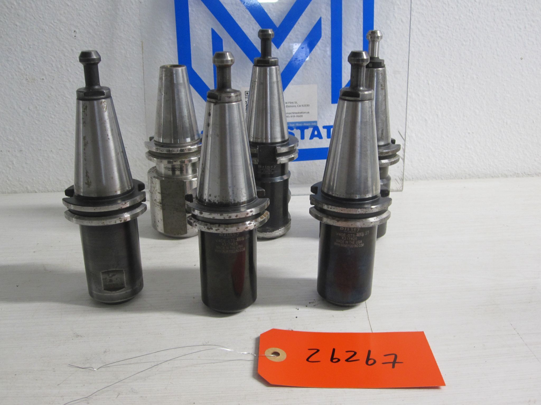 6x Lot CAT40 CT40 C40 Side Lock Solid Weldon Flat Holders Haas Briney SYIC 0