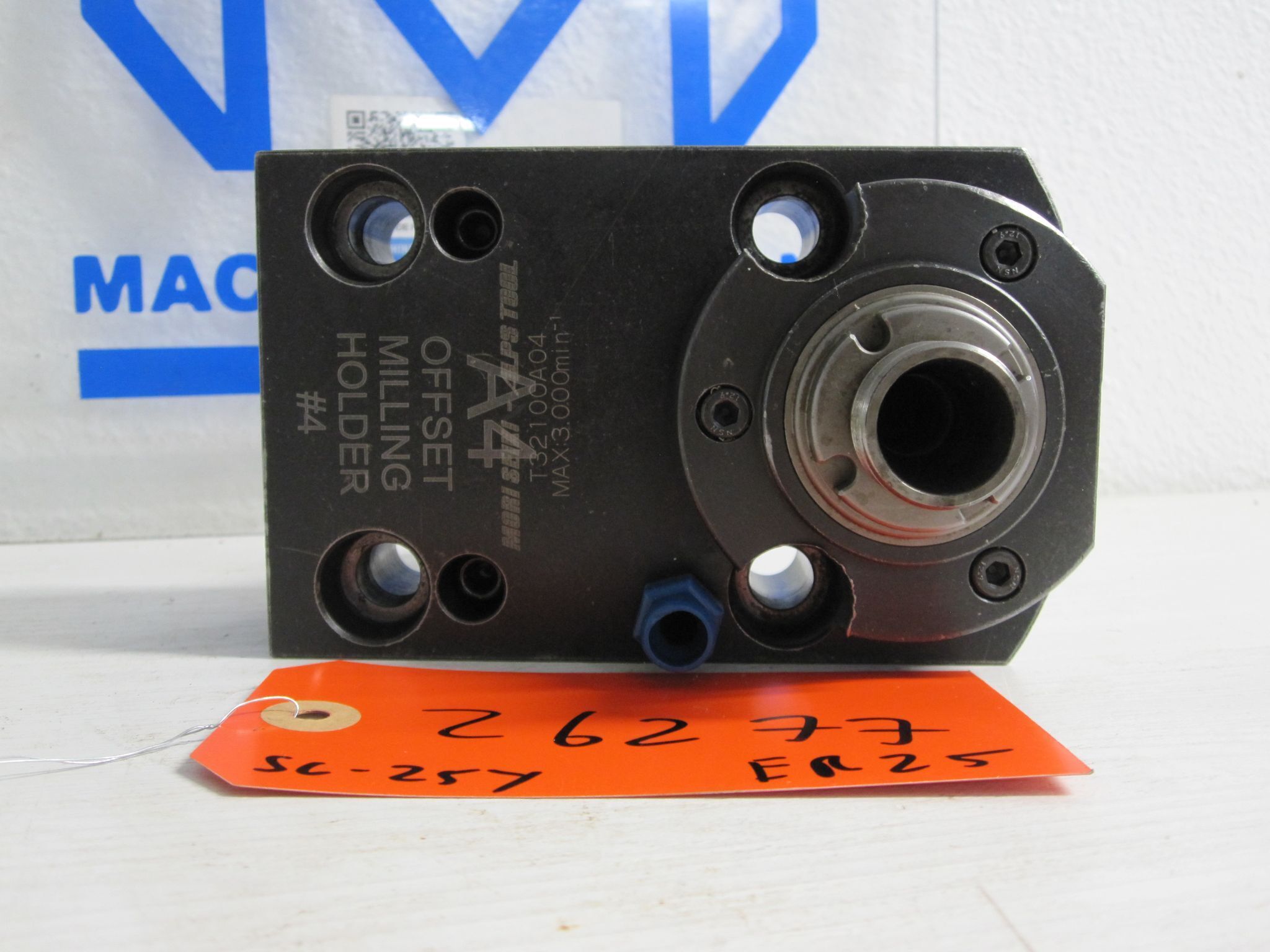 DMG Mori Seiki ALPS Tool Offset Milling Holder Straight 0 Degree Radial ER25 0