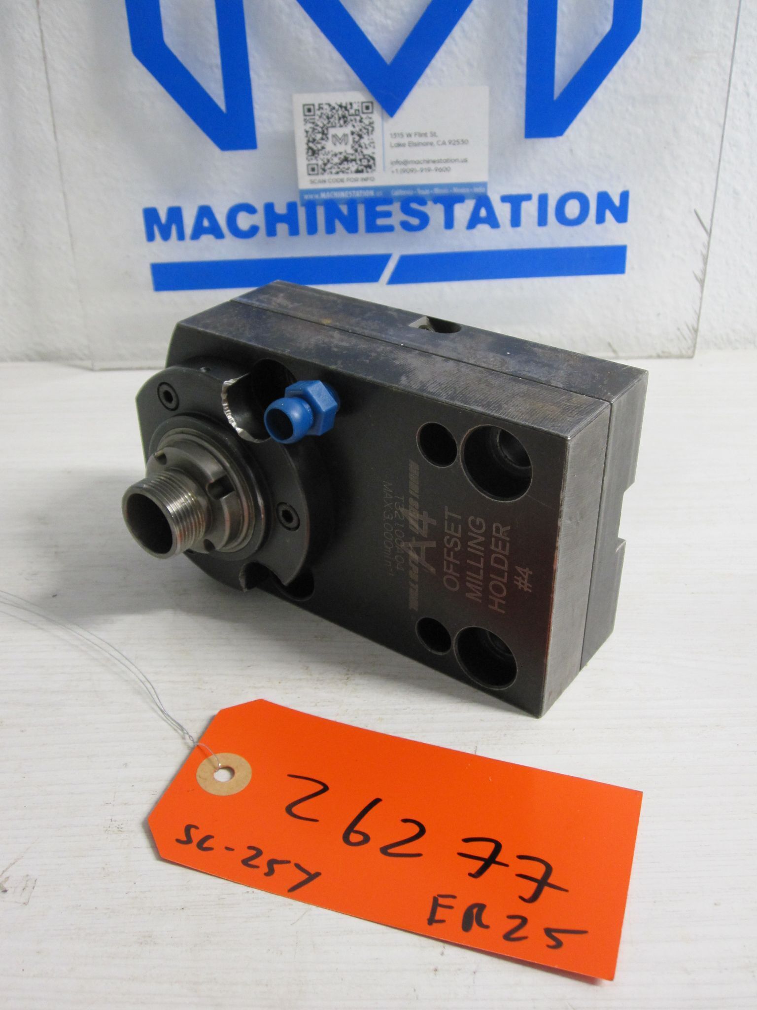 DMG Mori Seiki ALPS Tool Offset Milling Holder Straight 0 Degree Radial ER25 9