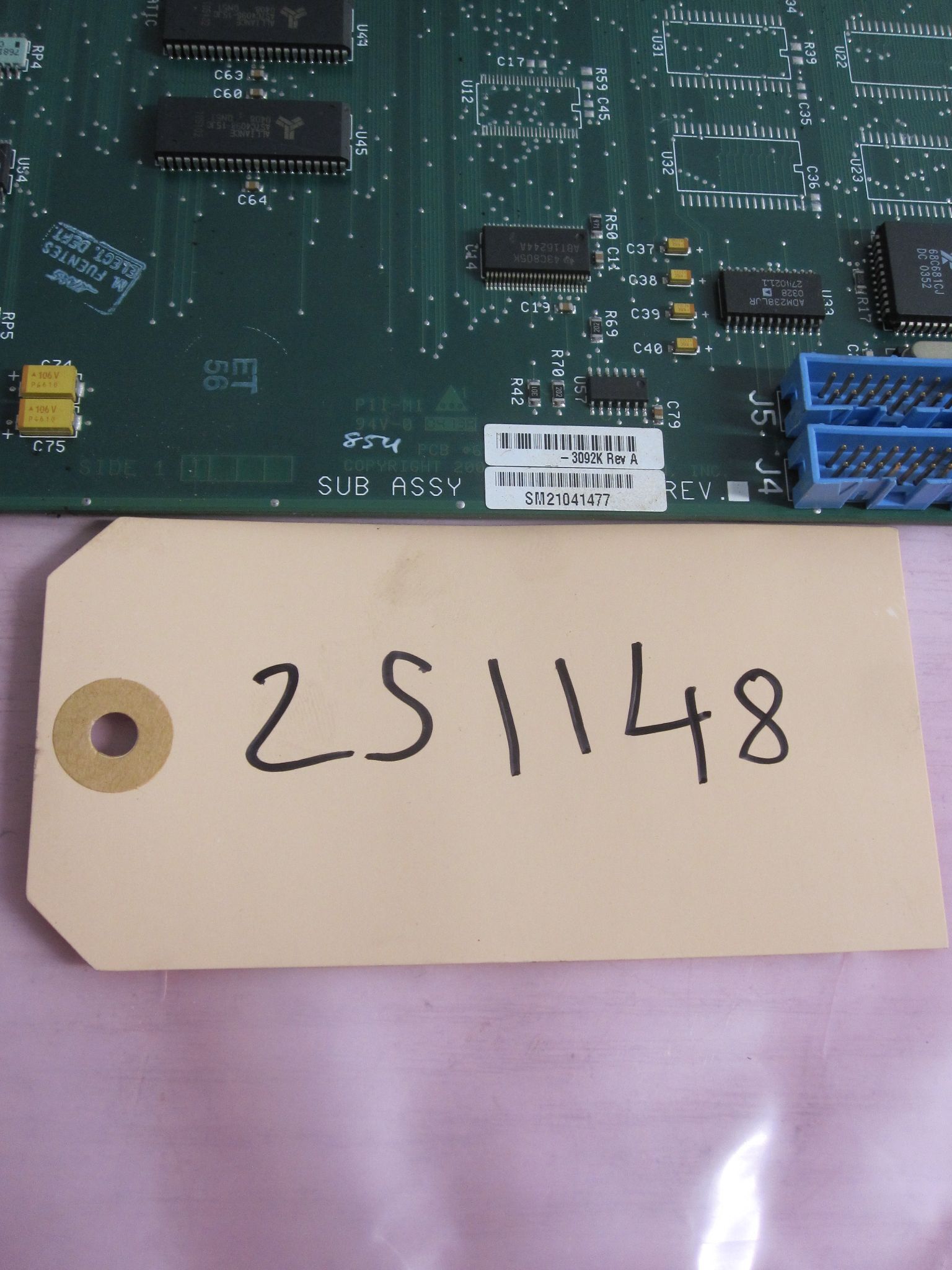 Haas Main Processor Cpu Board 32-3092k Rev A. 65-3092K MainCON 2
