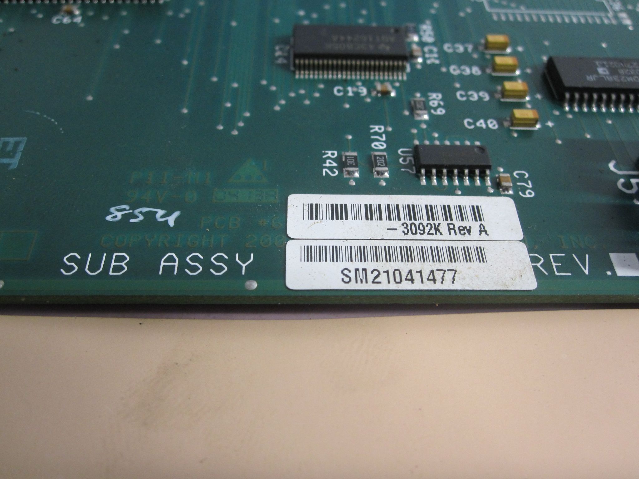 Haas Main Processor Cpu Board 32-3092k Rev A. 65-3092K MainCON 4