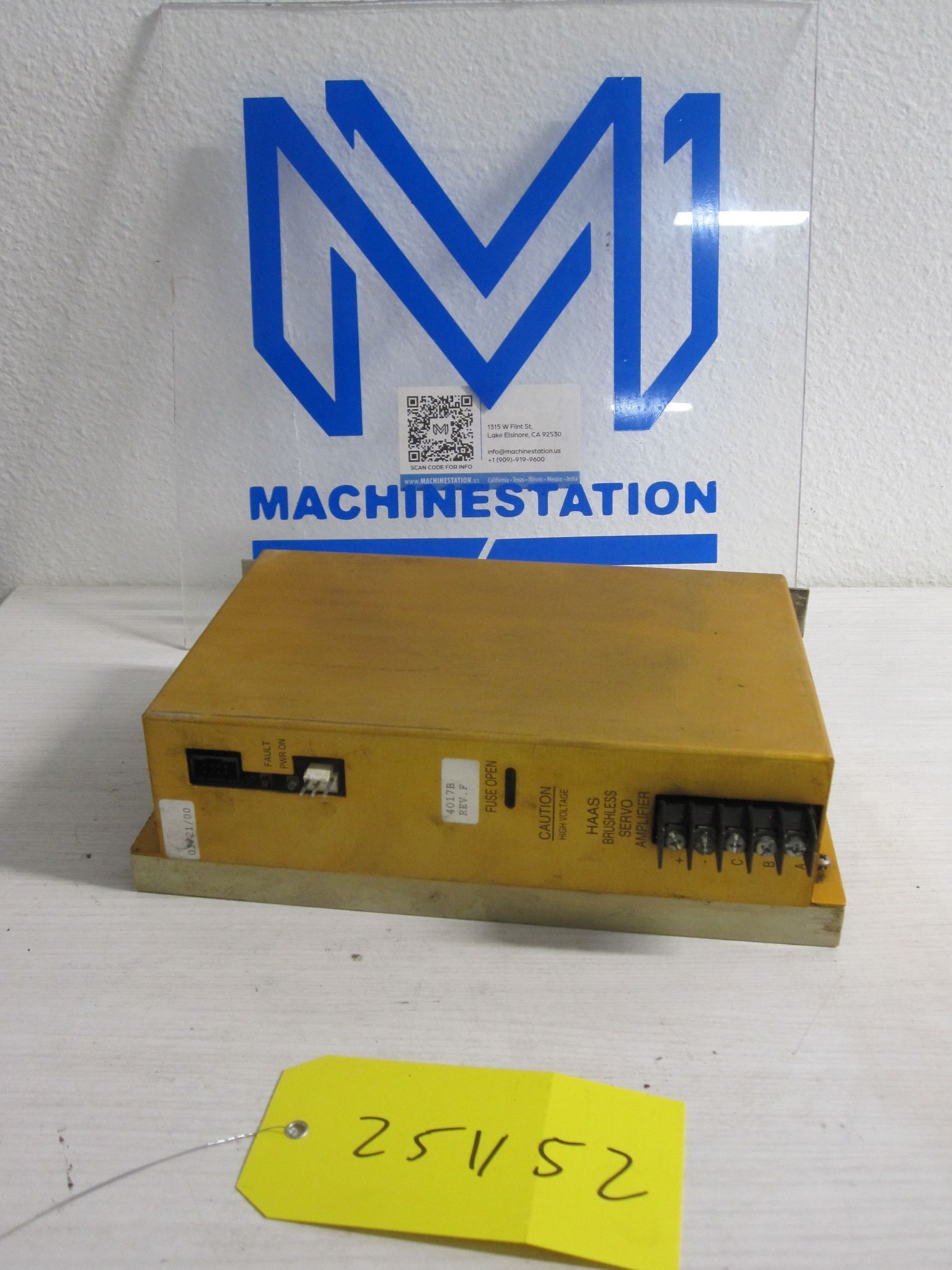 Haas 4017B Rev. F Servo Amp Amplifier HAAS 4017B-F AC Brushless Drive 0