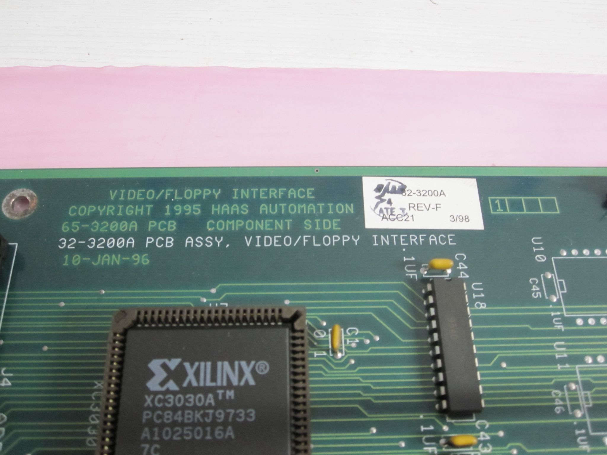 Haas 32-3200A REV. F Video / Floppy Interface PCB ASSY. 65-3200A 5