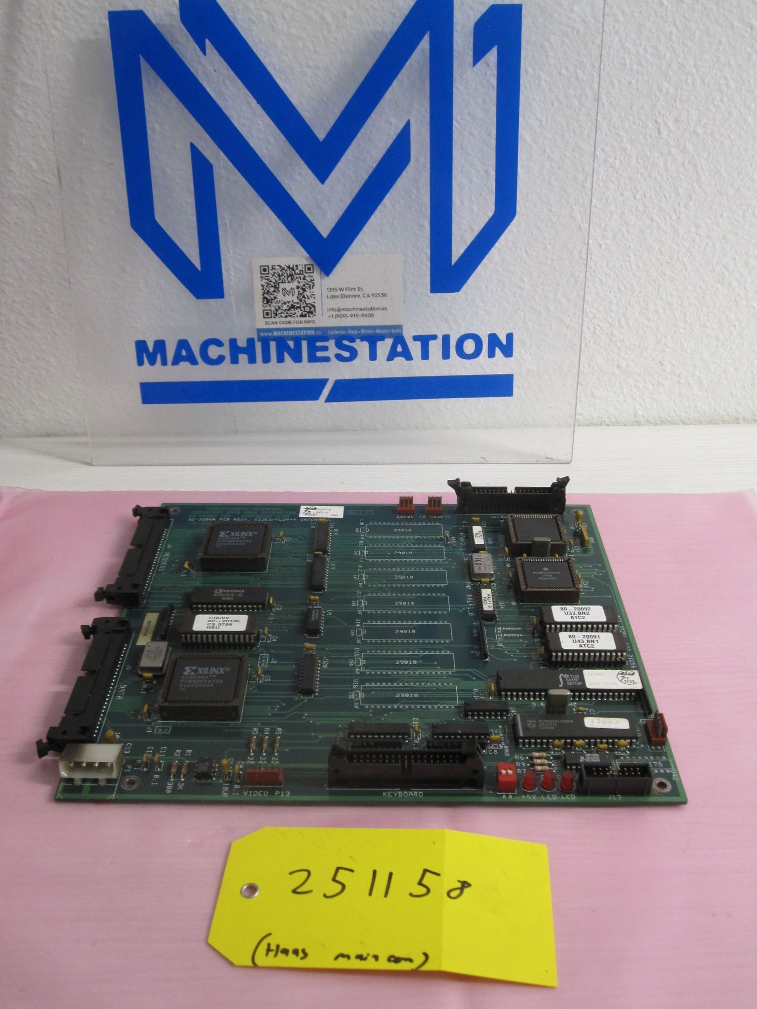 Haas 32-3200A REV. F Video / Floppy Interface PCB ASSY. 65-3200A 0