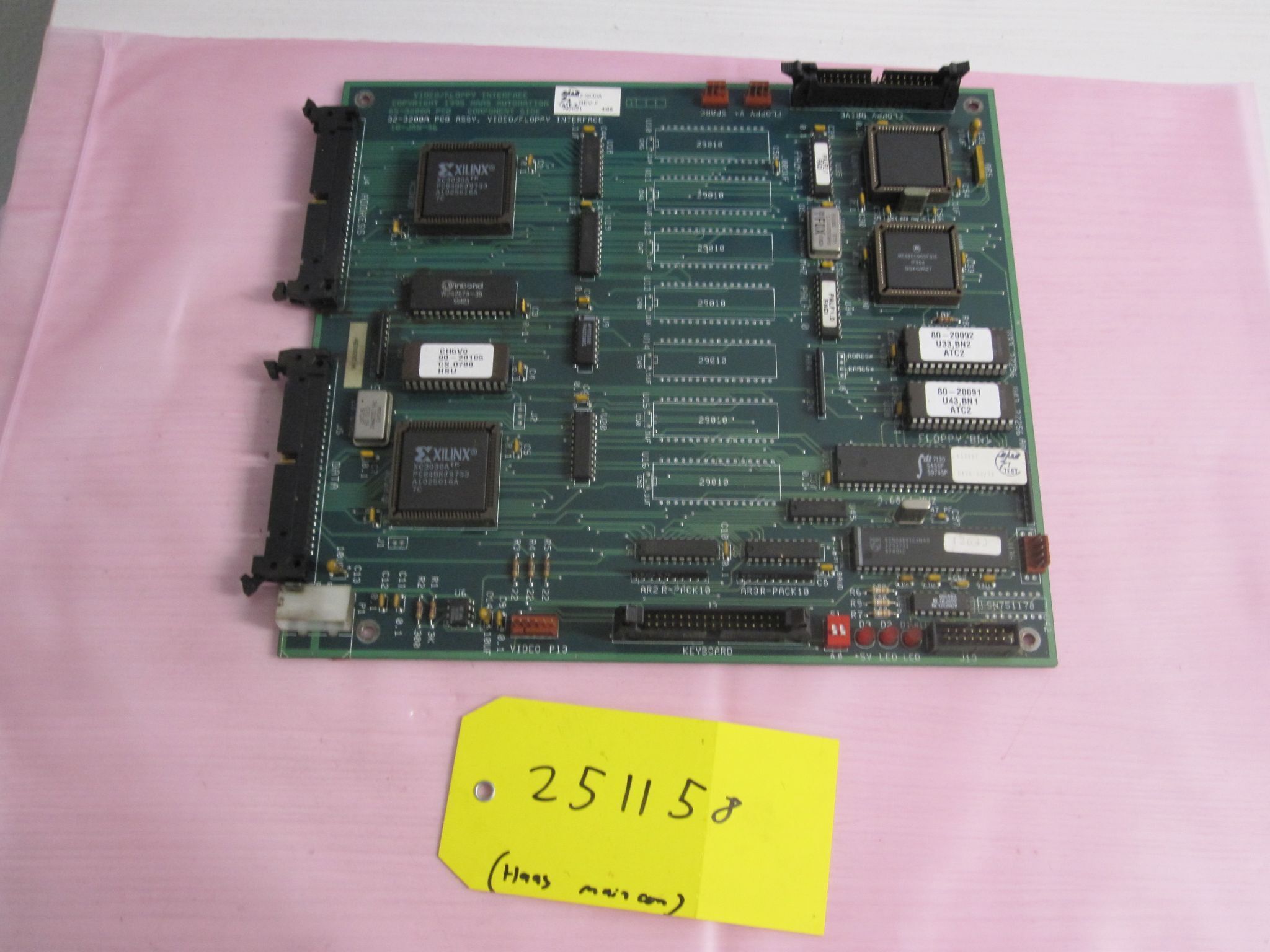 Haas 32-3200A REV. F Video / Floppy Interface PCB ASSY. 65-3200A 4