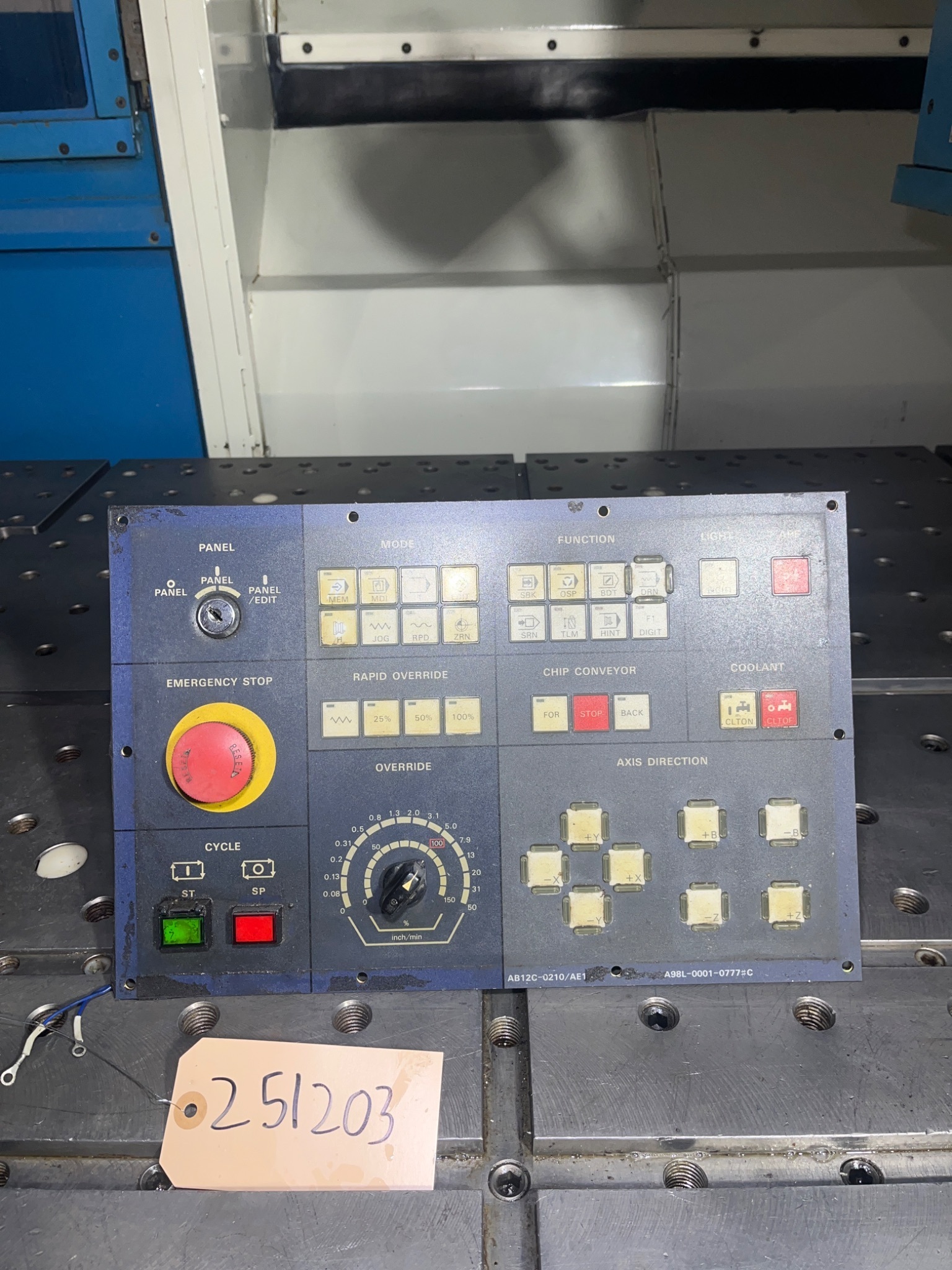 Fanuc A02B-0110-C075 Operators Panel 0