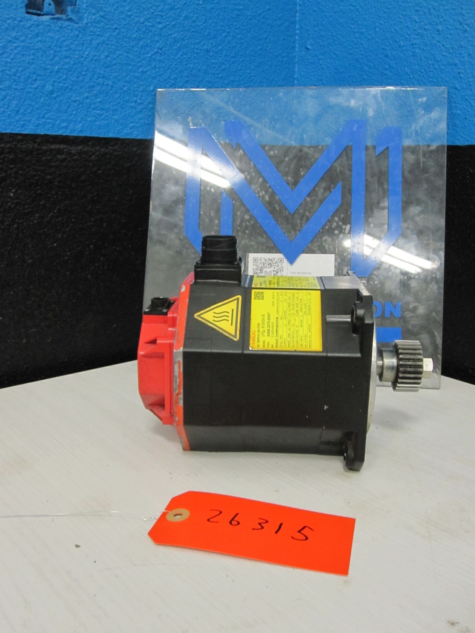 FANUC A06B-2075-B007 BISC 8/3000-B AC SERVO MOTOR W/ ENCODER 0