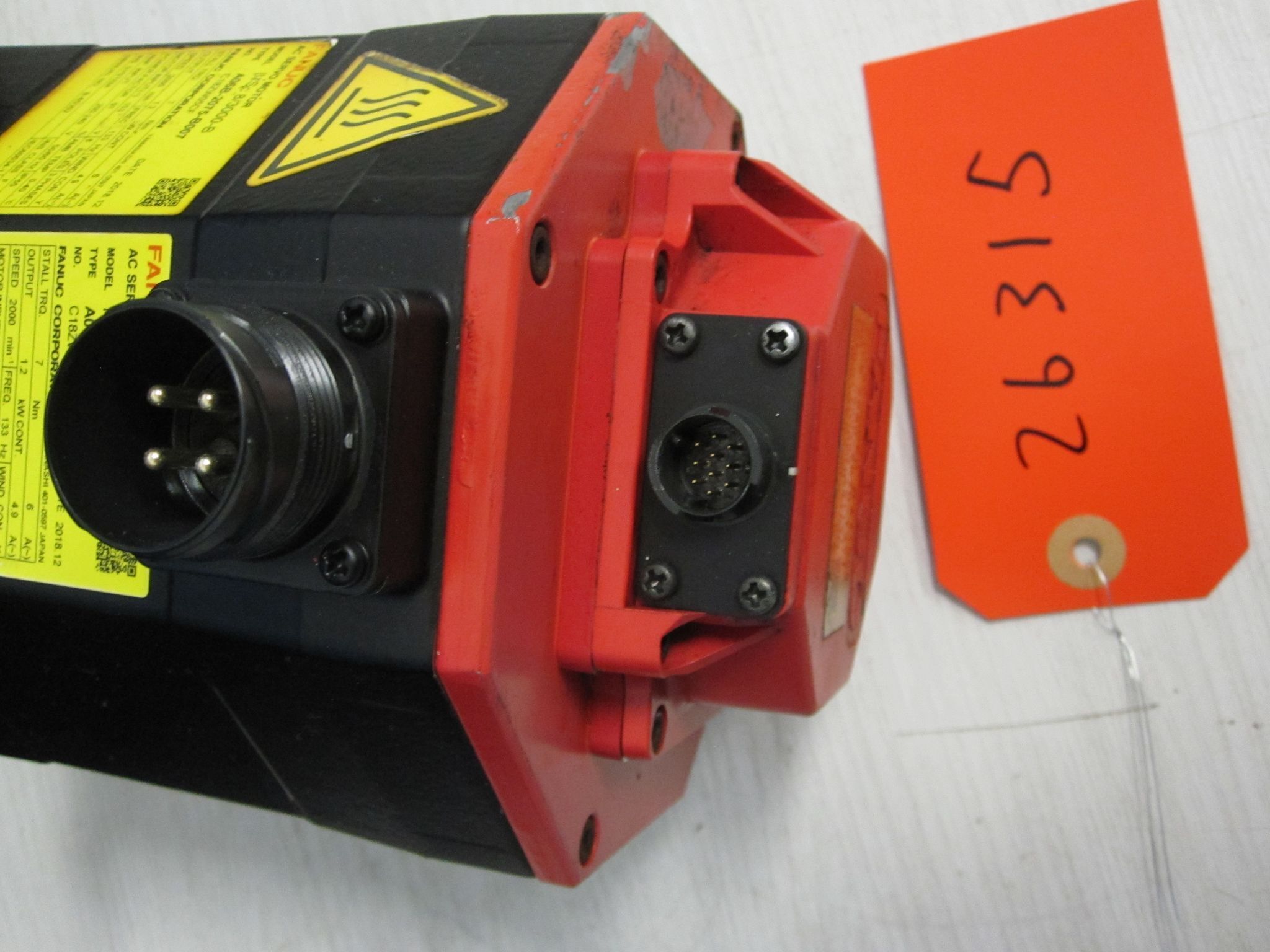 FANUC A06B-2075-B007 BISC 8/3000-B AC SERVO MOTOR W/ ENCODER 4