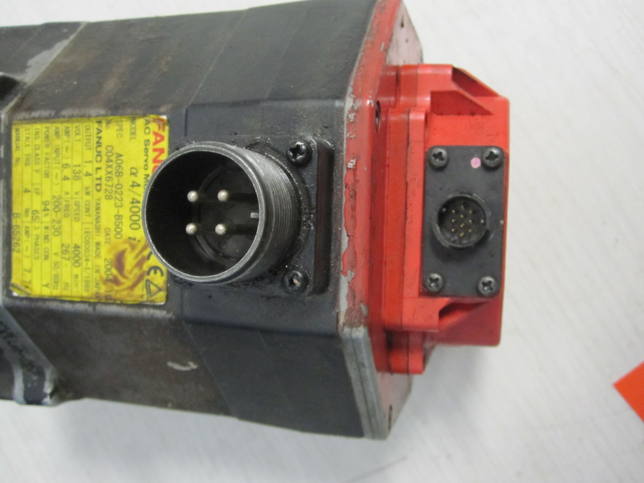 FANUC A06B-0223-B500 AC SERVO MOTOR A 4/4000 α I 6