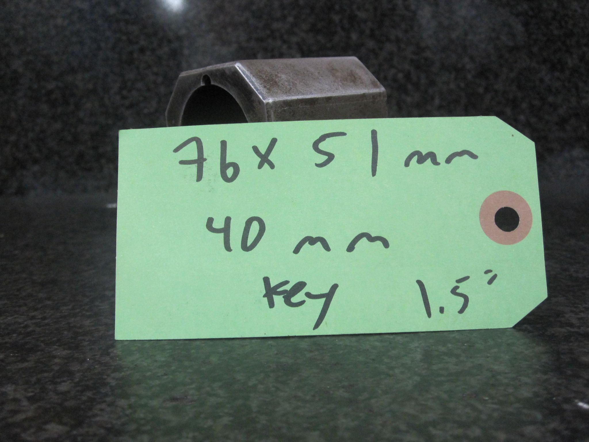 (AS-IS FOR PARTS) HARDINGE SG-30M STATIC BORING BAR HOLDER 76 X 51 MM W/ KEY 40 MM 1.5" 1-1/2" 11