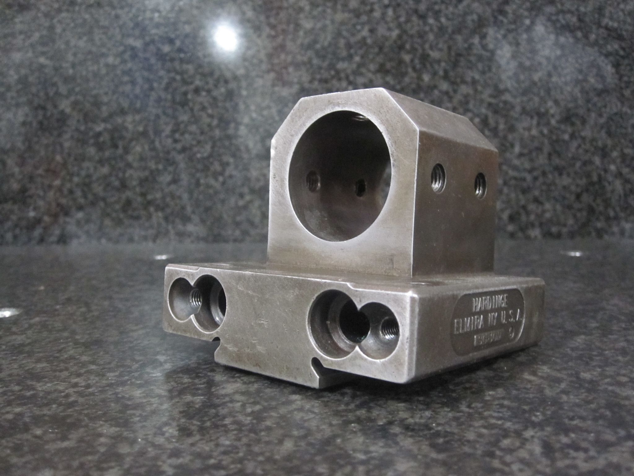 (AS-IS FOR PARTS) HARDINGE SG-30M STATIC BORING BAR HOLDER 76 X 51 MM W/ KEY 40 MM 1.5" 1-1/2" 3
