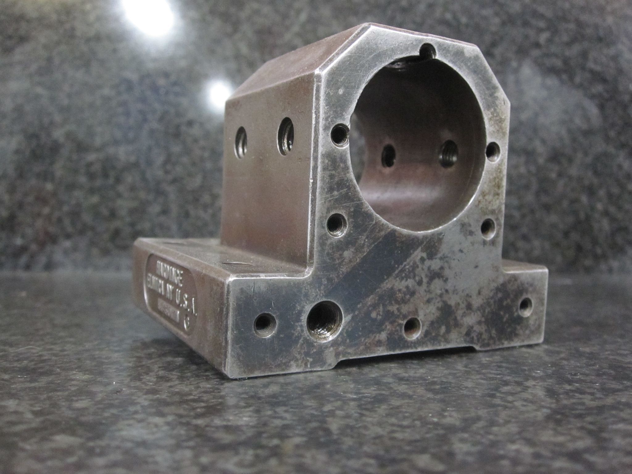 (AS-IS FOR PARTS) HARDINGE SG-30M STATIC BORING BAR HOLDER 76 X 51 MM W/ KEY 40 MM 1.5" 1-1/2" 7
