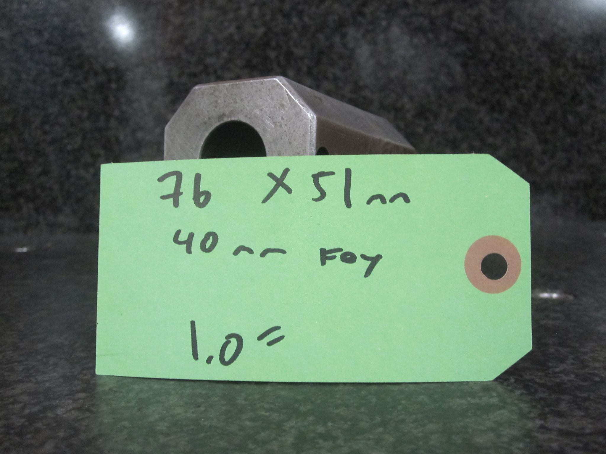 HARDINGE SG-27M STATIC BORING BAR HOLDER 76 X 51 MM W/ KEY 40 MM 1.0" INCH 15