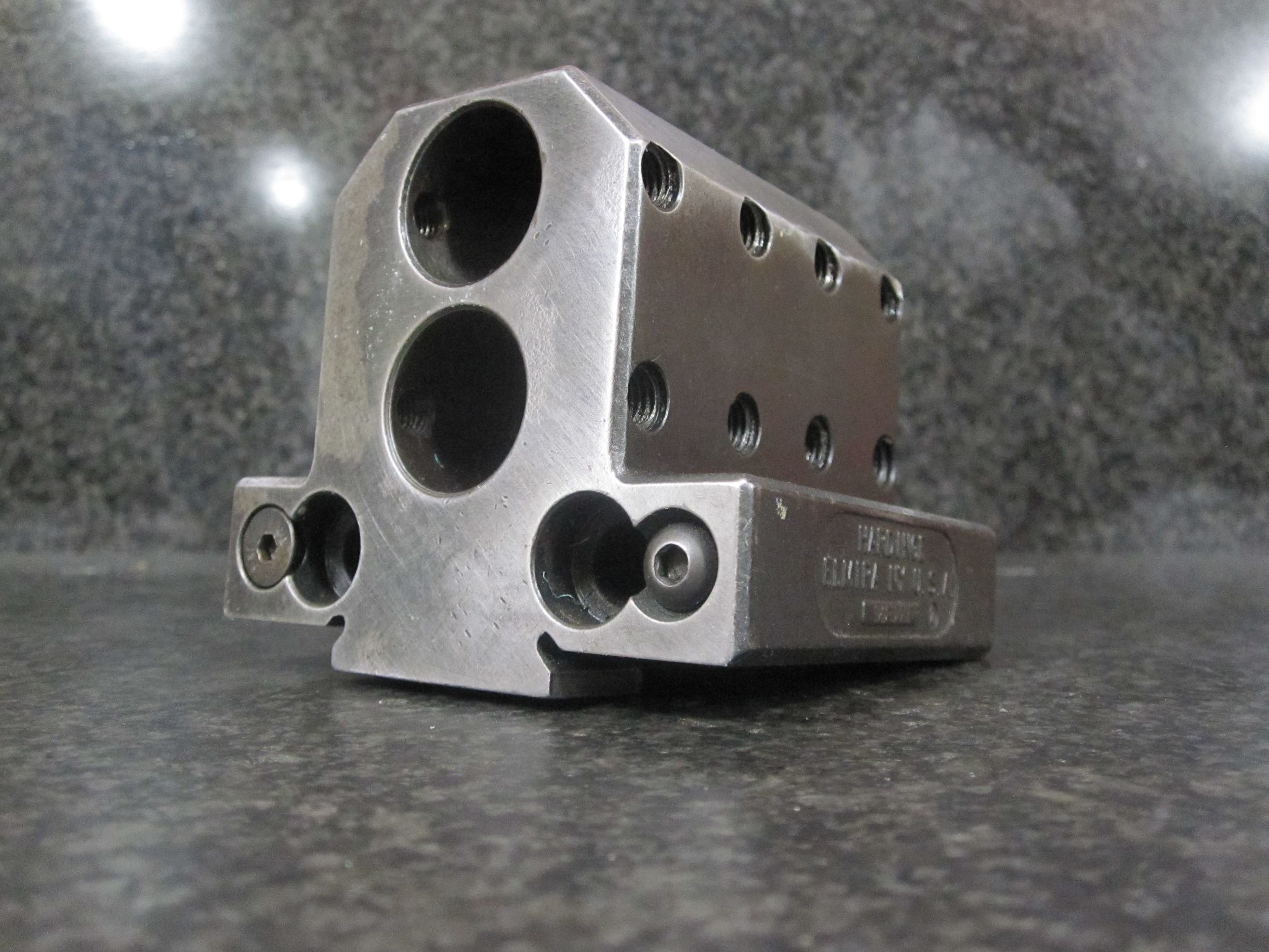 HARDINGE SG-34M STATIC 2X DOUBLE DUAL BORING BAR HOLDER 76 X 51 MM W/ KEY 40 MM 1.0" INCH 0