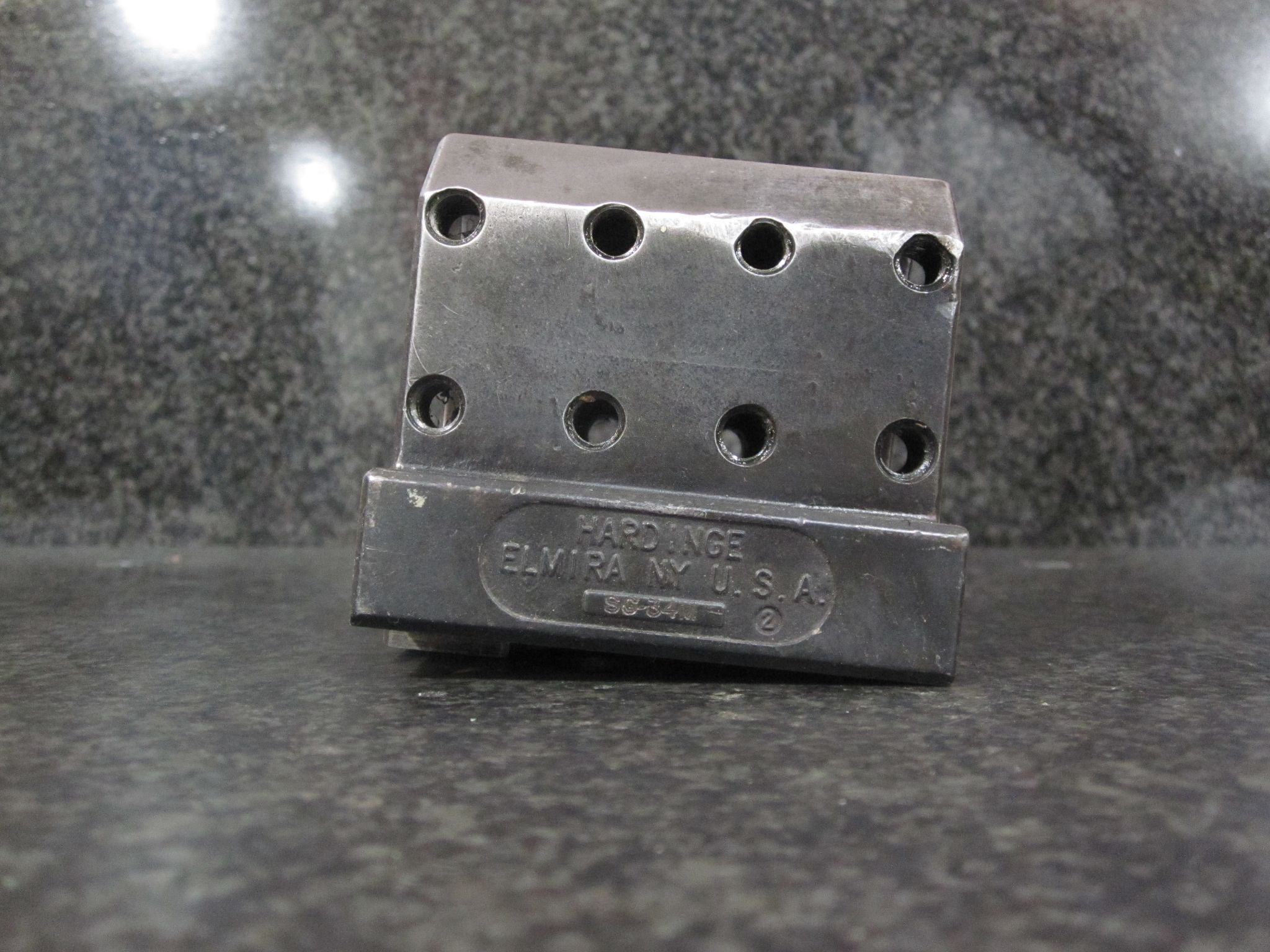 HARDINGE SG-34M STATIC 2X DOUBLE DUAL BORING BAR HOLDER 76 X 51 MM W/ KEY 40 MM 1.0" INCH 1