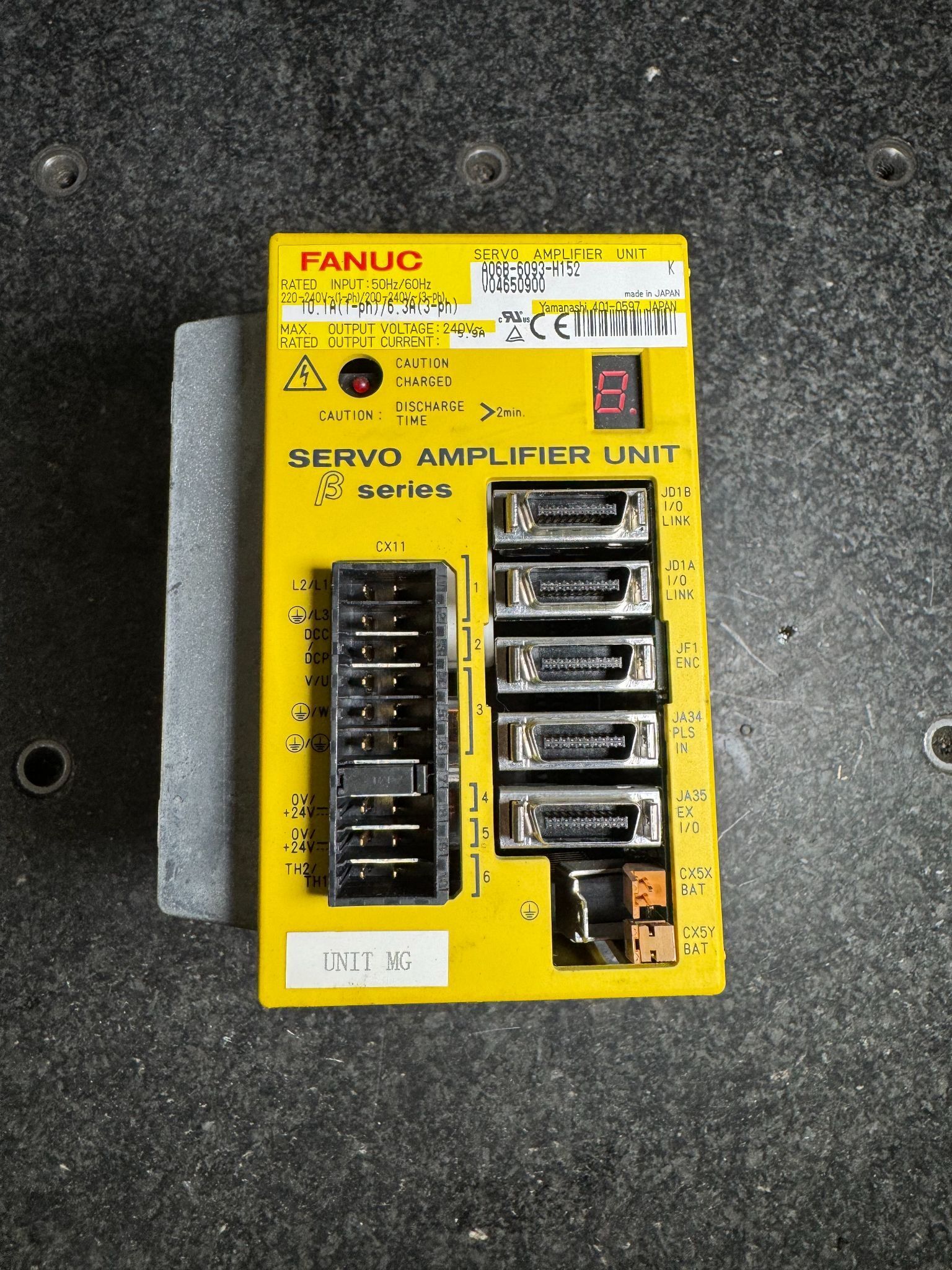 Fanuc Servo Amplifier UNIT MG A06B-6093-H152/A068-6093-H152 Series K 1