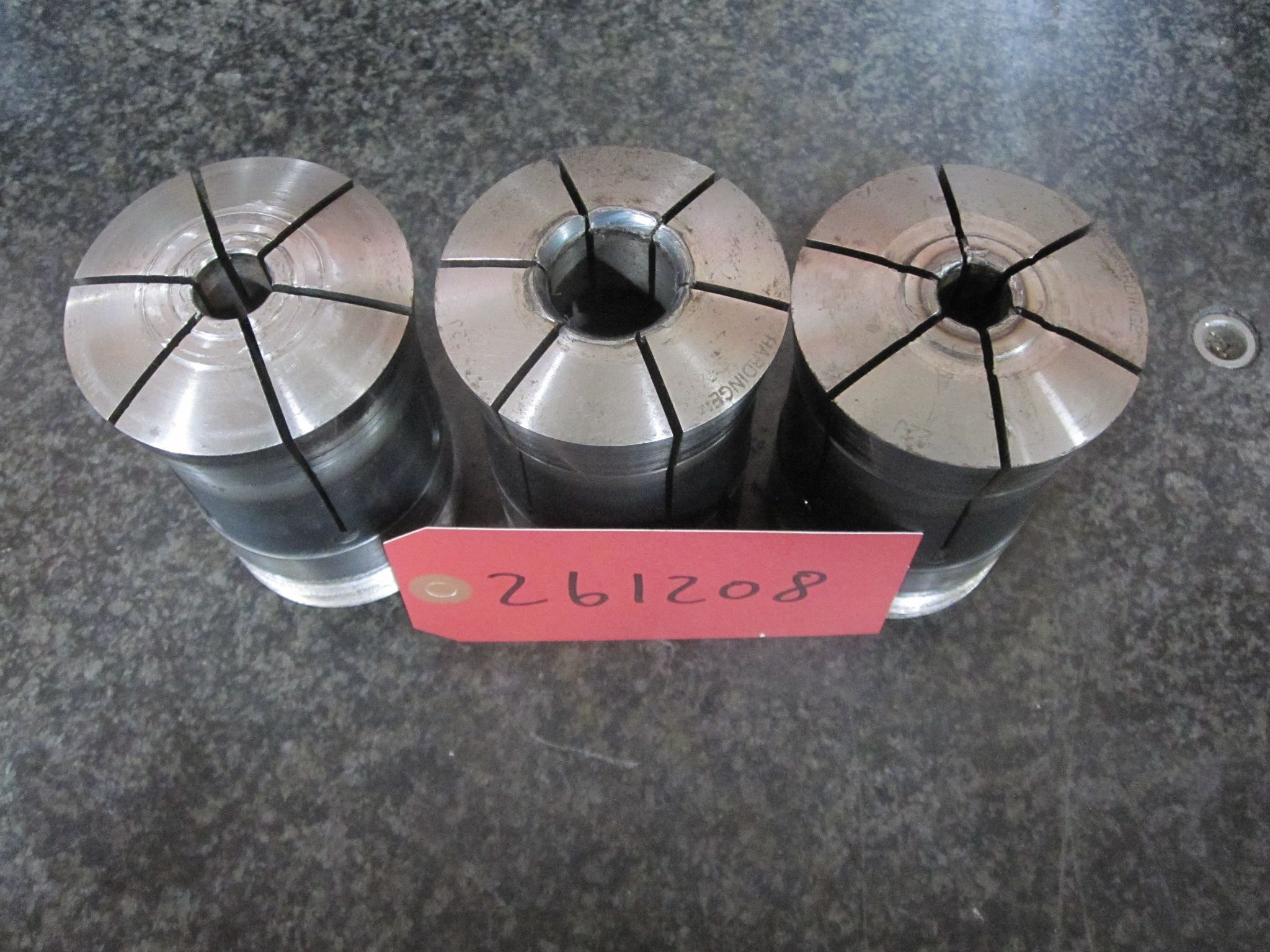 (AS-IS) 3X LOT OF 3 HARDINGE 22J COLLETS 1/2" 1.0" 15MM 1