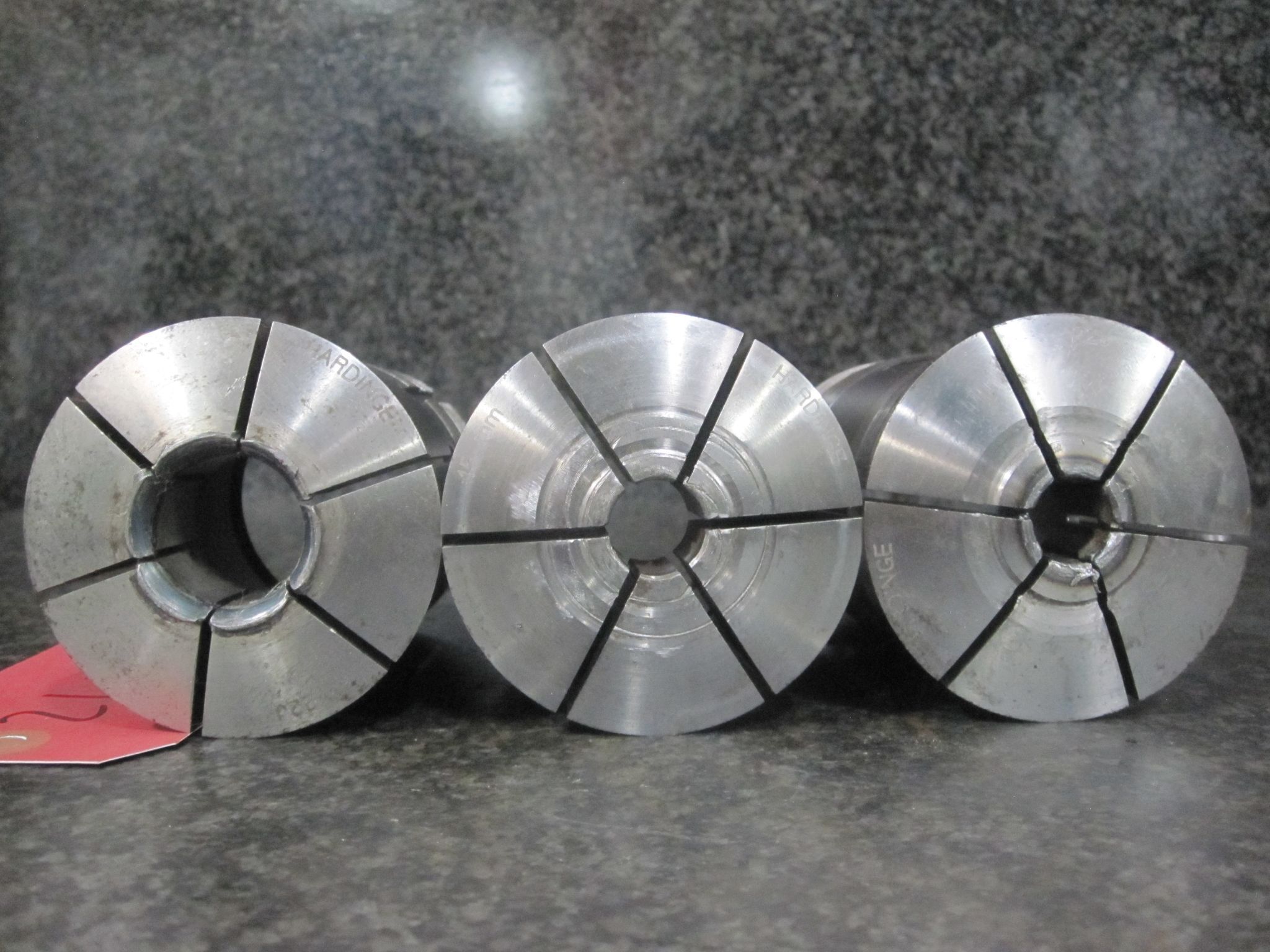 (AS-IS) 3X LOT OF 3 HARDINGE 22J COLLETS 1/2" 1.0" 15MM 21