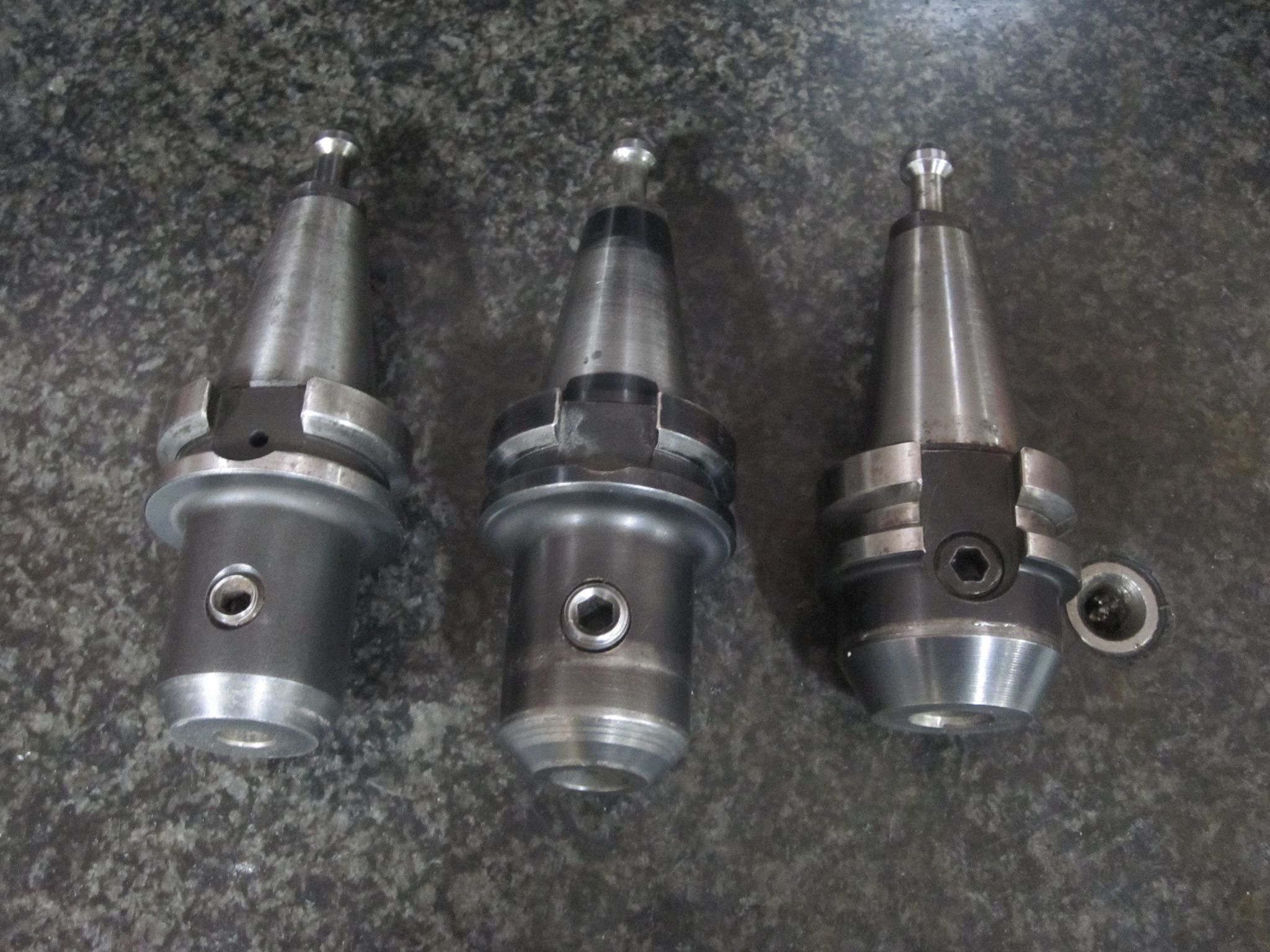 3X LOT OF 3 BT30 TOOL HOLDERS ENDMILL SOLID WELDON FLAT HOLDERS SIDE LOCK VALENITE COMMAND 0