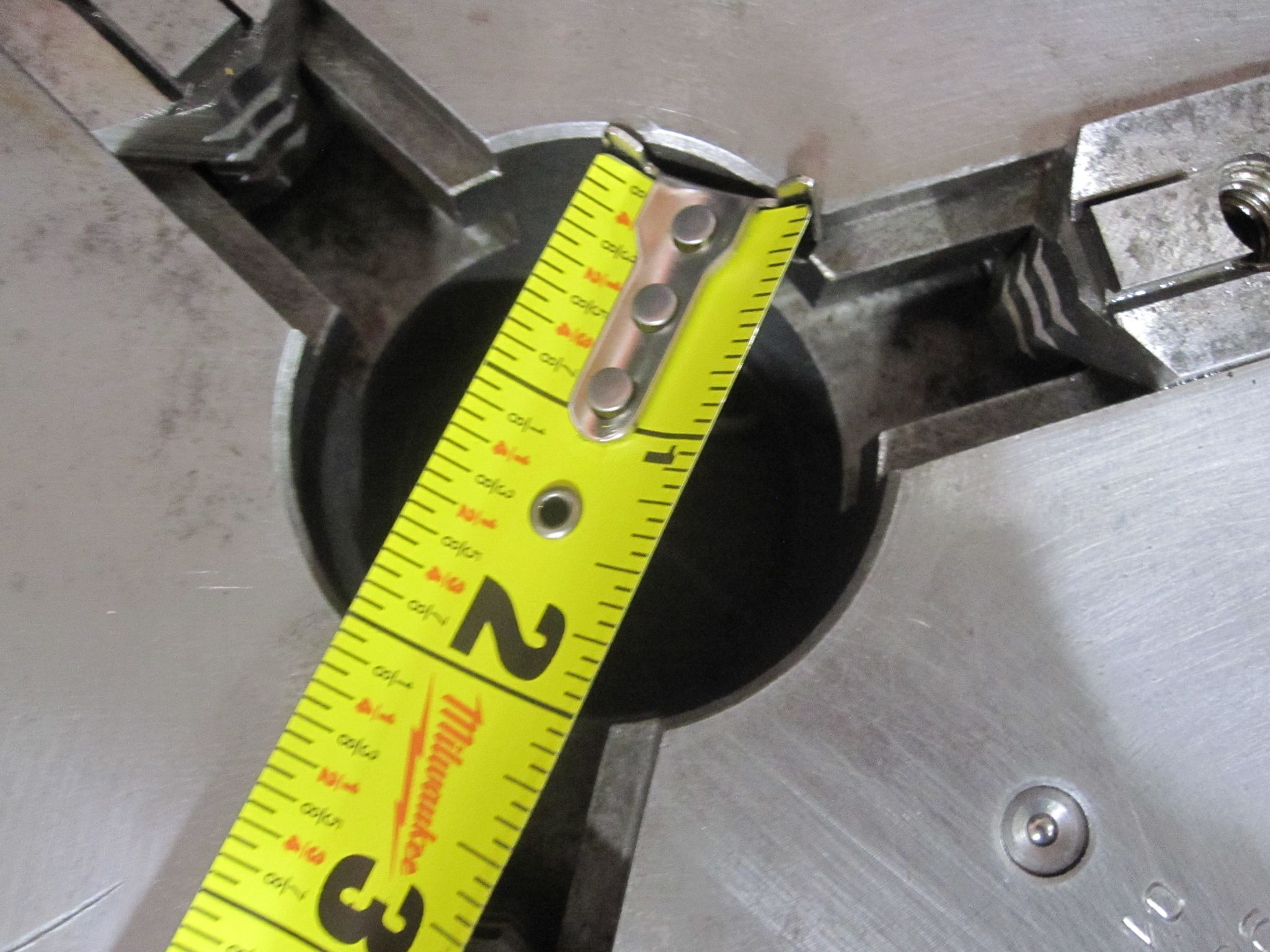 BISON 3-JAW SCROLL CHUCK 3 JAW 8" CHUCK 2" THRU HOLE FRONT MOUNT PLAIN BACK 200mm LATHE 11